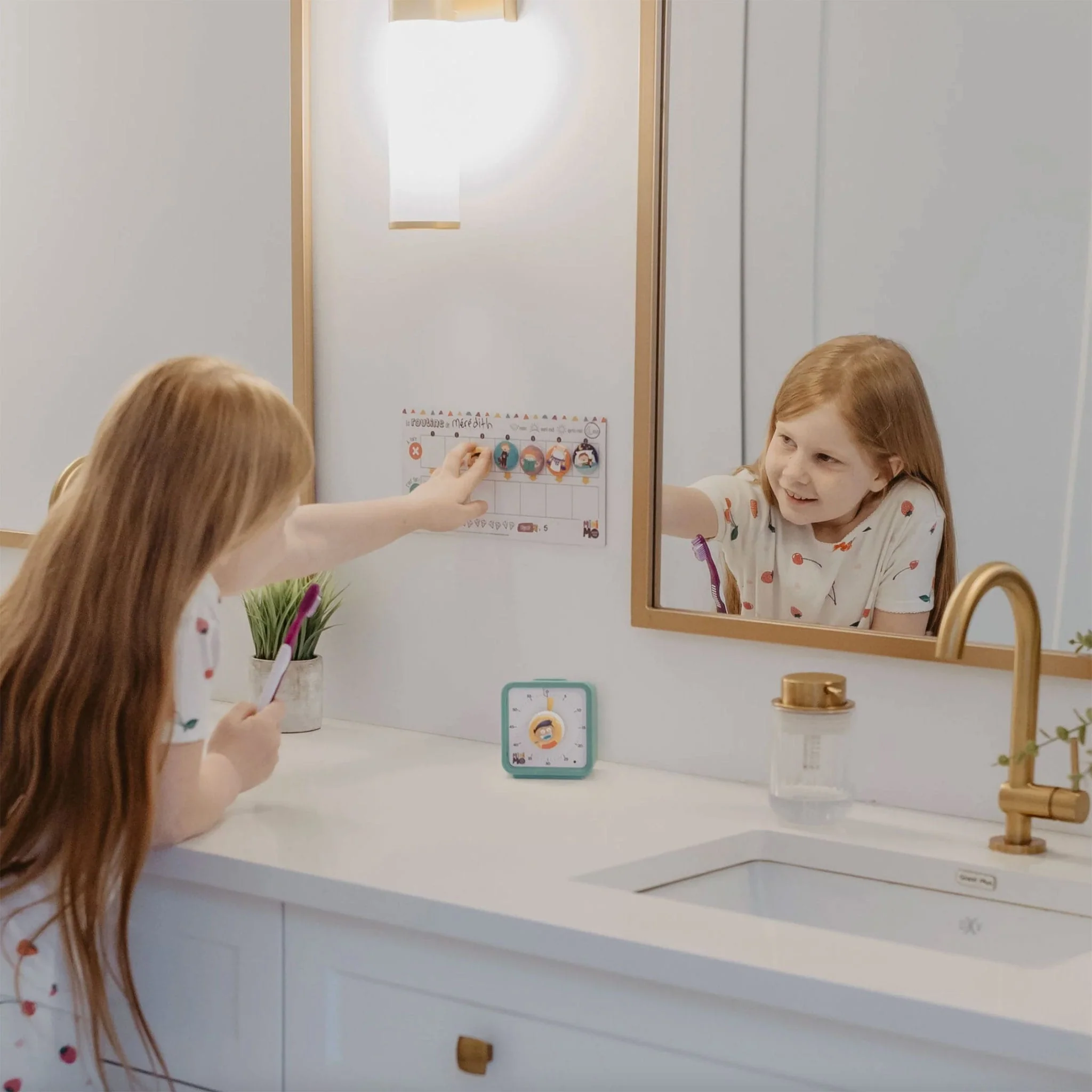 Calendrier Ma routine quotidienne – 25 aimants + 2 tableaux + 1 marqueur - Image 3