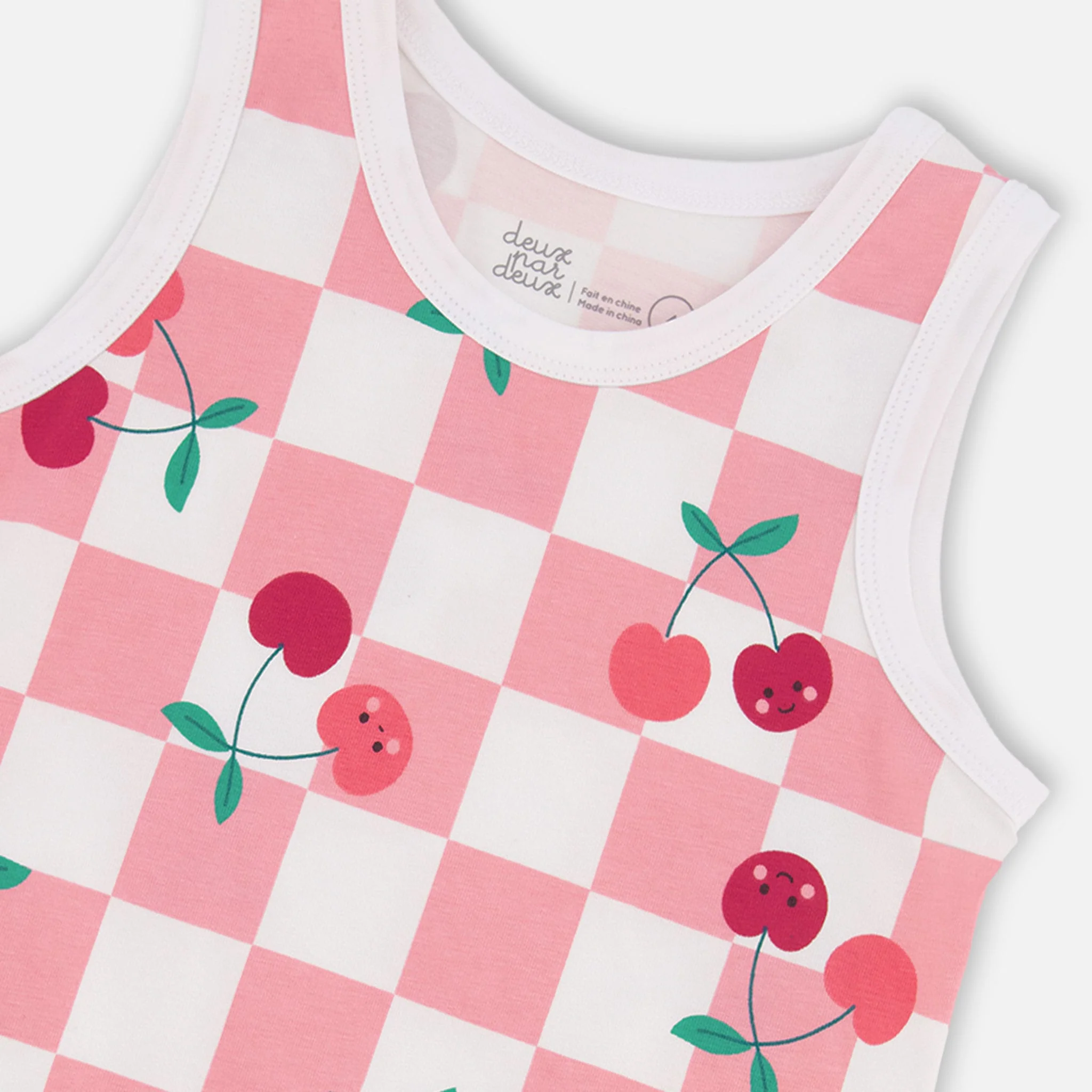 Camisole Carreaux Cerise 3-6ans - Image 5