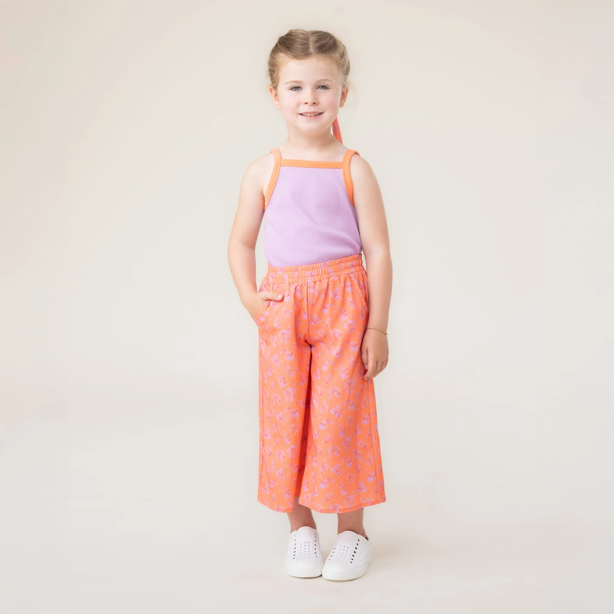 Camisole Côtelée Fleurs 2-12ans - Image 2