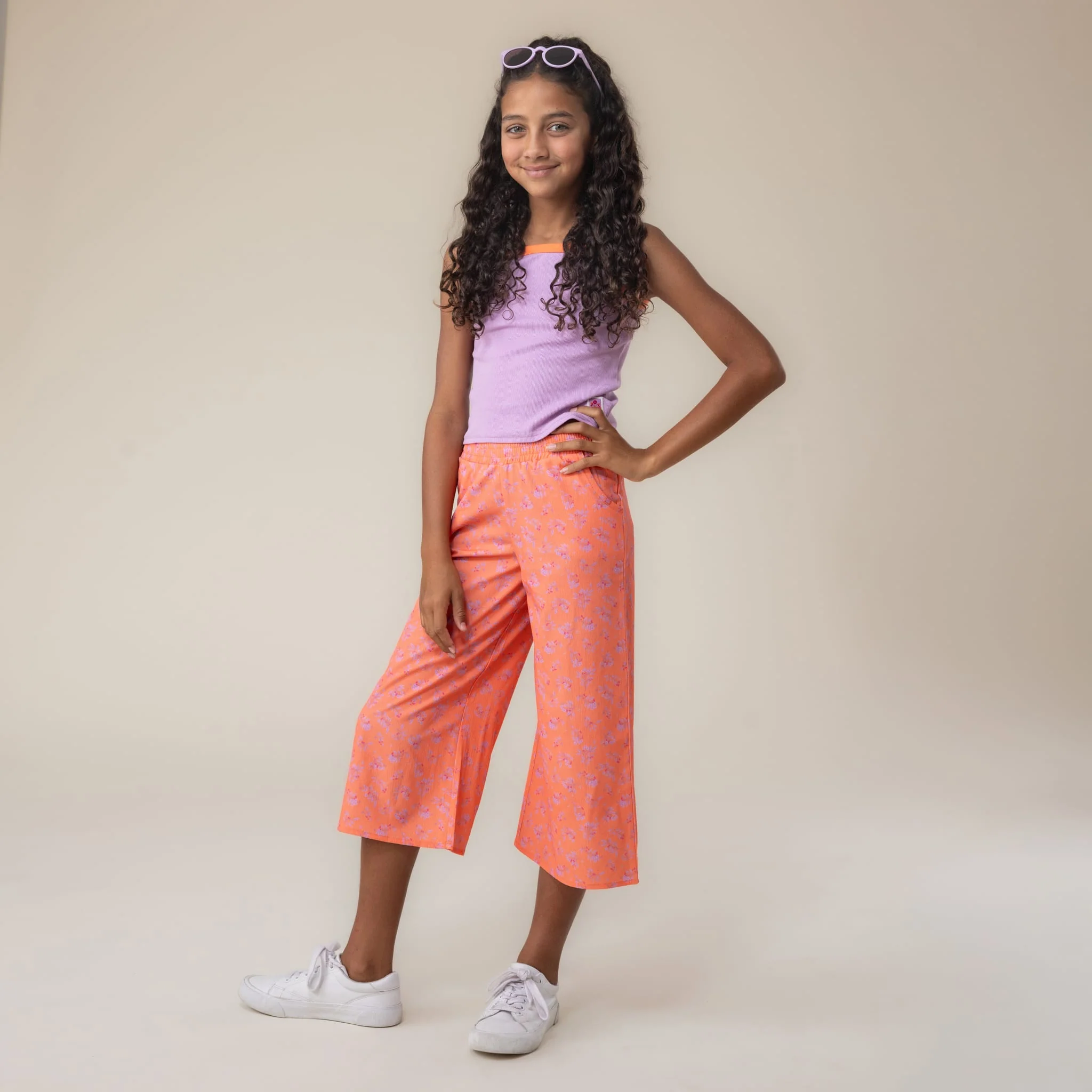 Camisole Côtelée Fleurs 2-12ans - Image 3