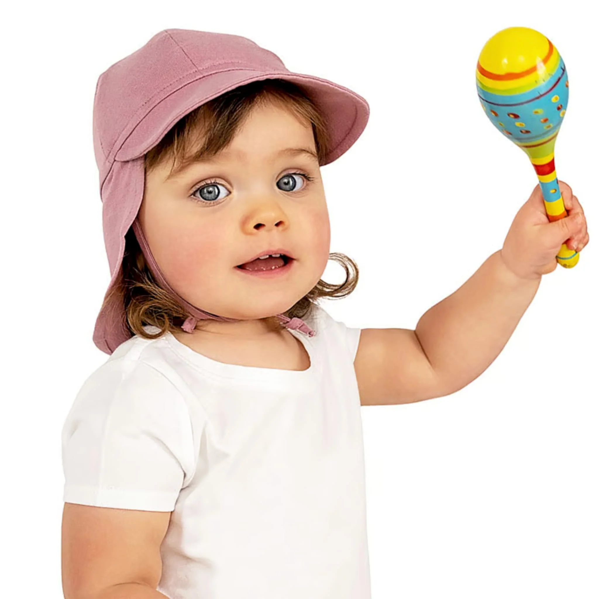 Casquette Coton UV 0-24mois - Rose - Image 5