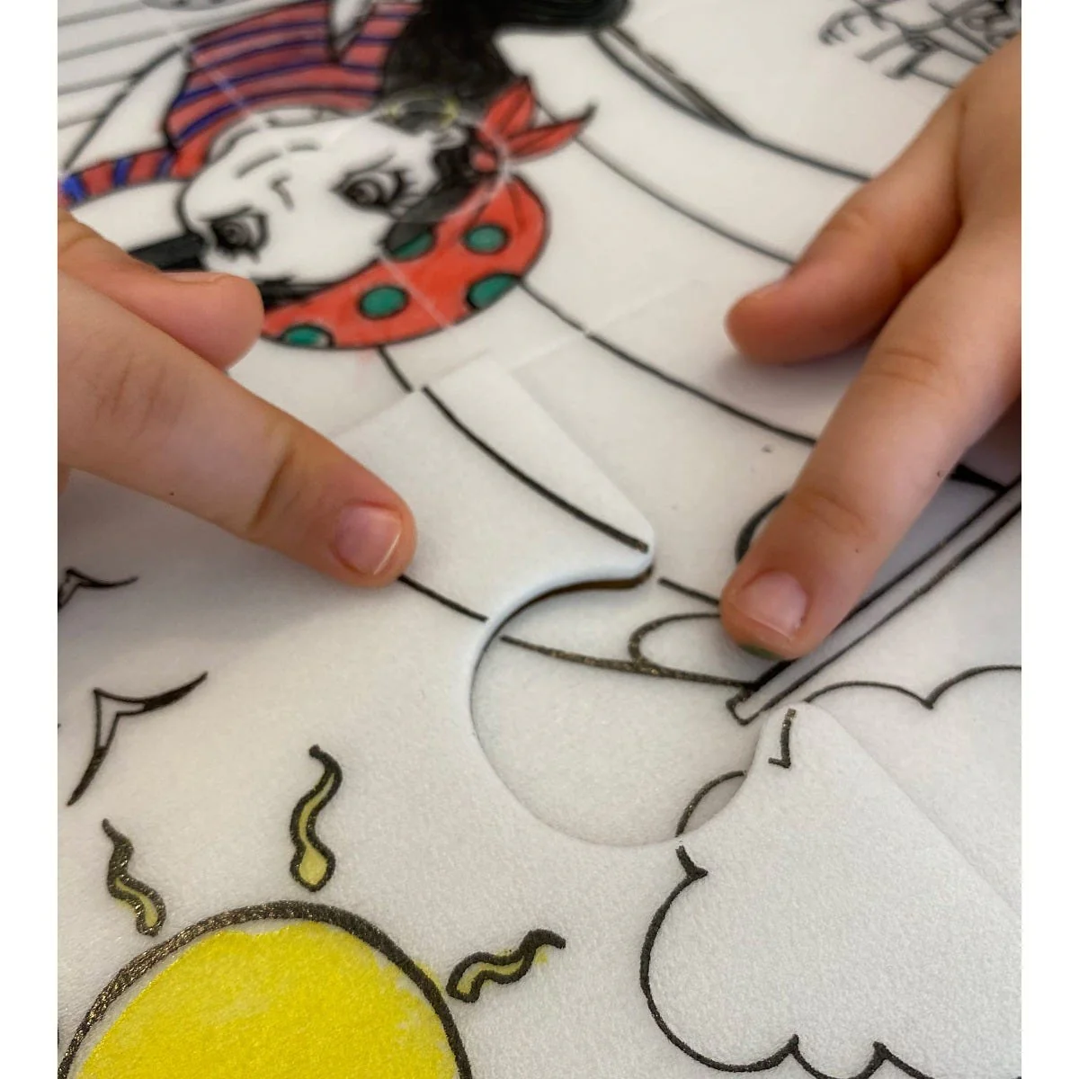 Casse-tĂȘte Ă Colorier et Crayons Lavables - Pirates - Image 4