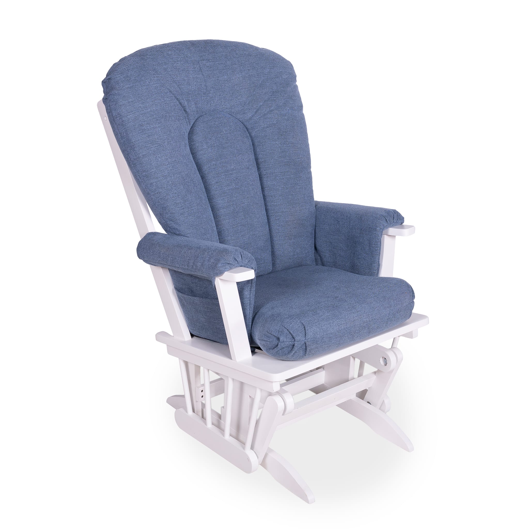 Chaise Berçante Bois - Blanc-  Tissus sur commande spéciale - Image 15