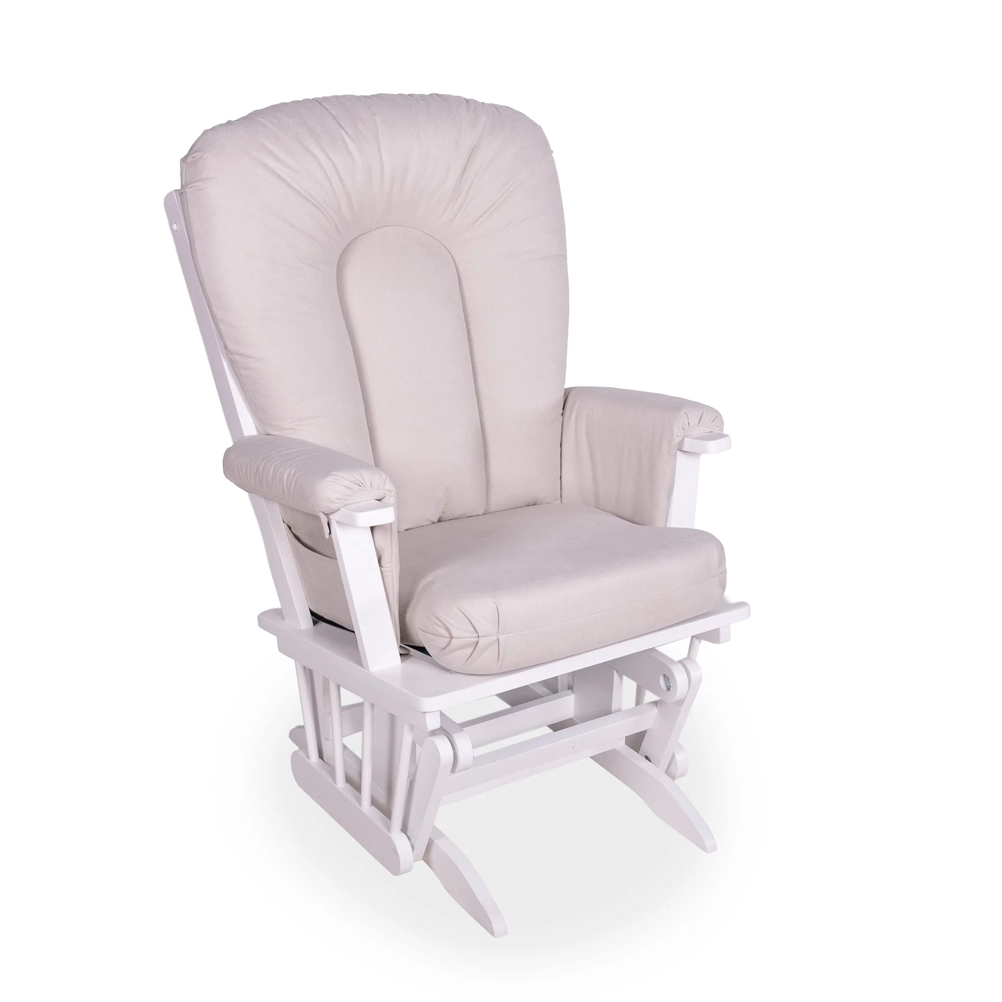 Chaise Berçante Bois - Blanc-  Tissus sur commande spéciale - Image 19