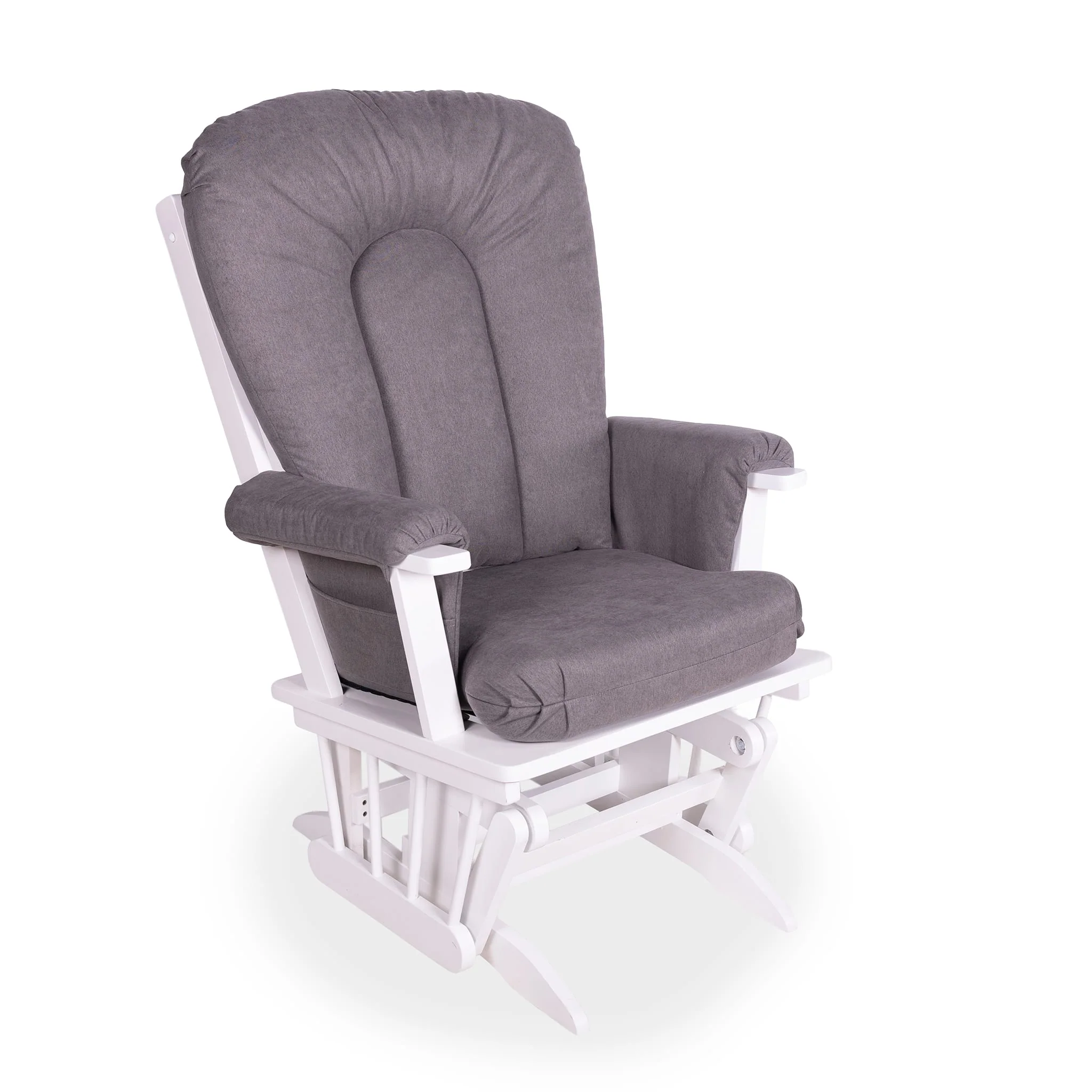Chaise Berçante Bois - Blanc-  Tissus sur commande spéciale - Image 21