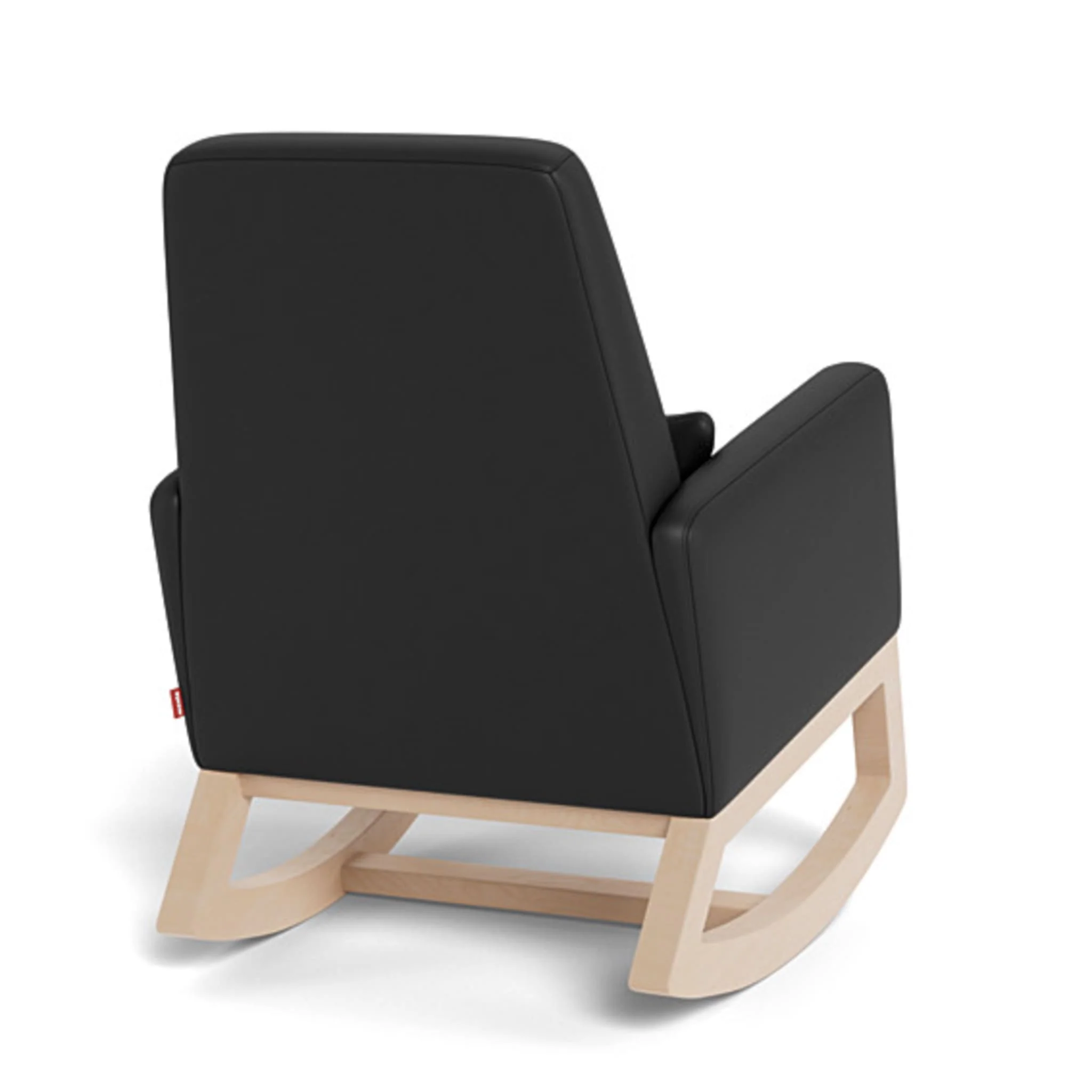 Chaise Berçante Joya - Cuir Noir / Bois Érable - Image 3