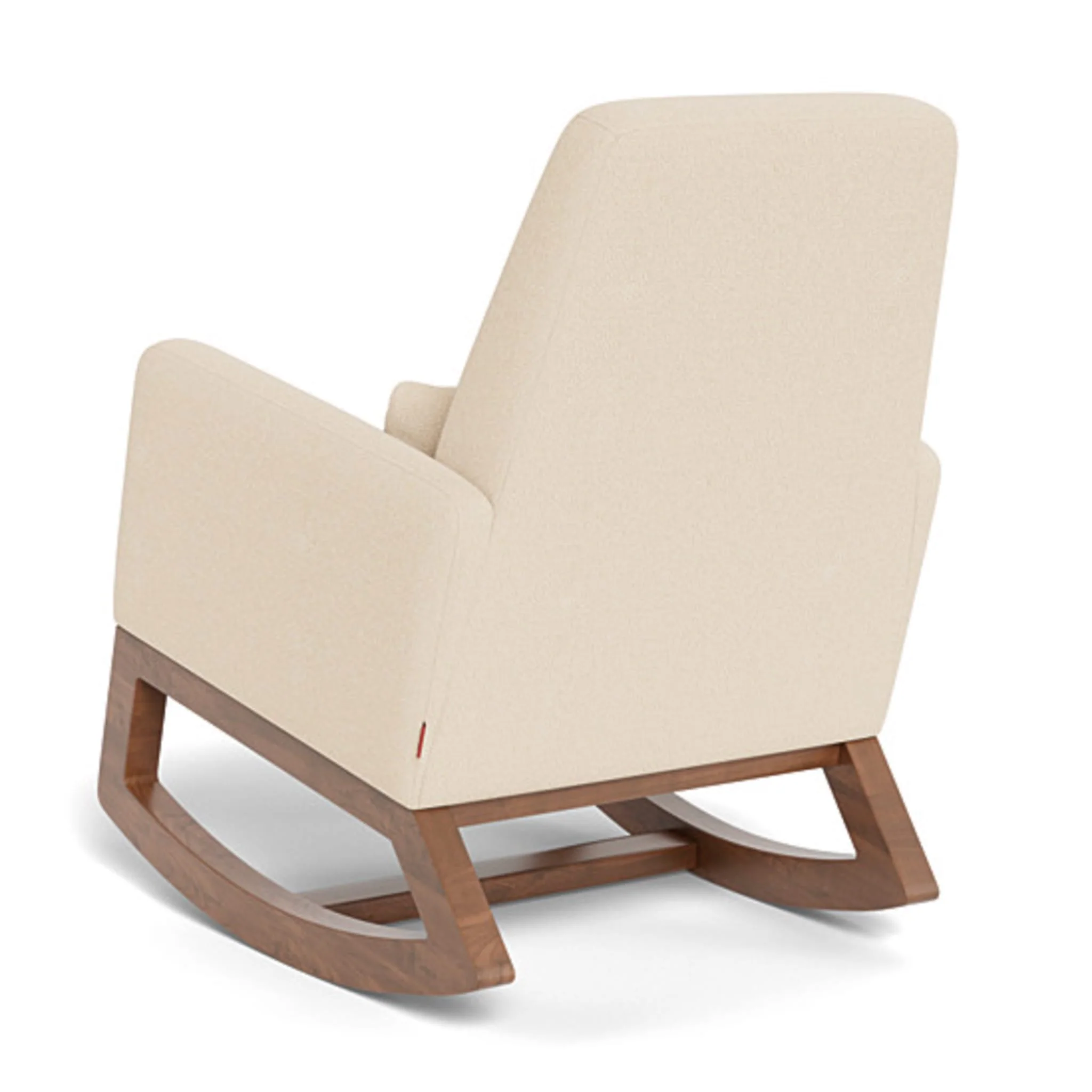 Chaise Berçante Joya - Tissu Bouclé Biscuit / Noyer - Image 5
