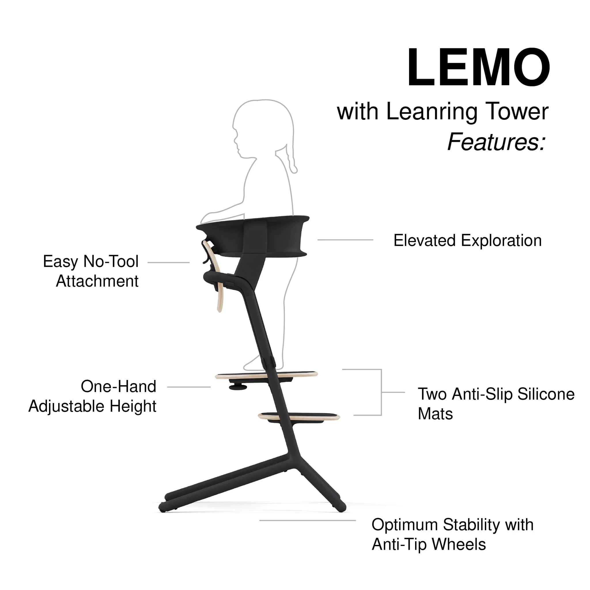 Chaise Lemo 3-en-1 + Tour d'Apprentissage - Image 12