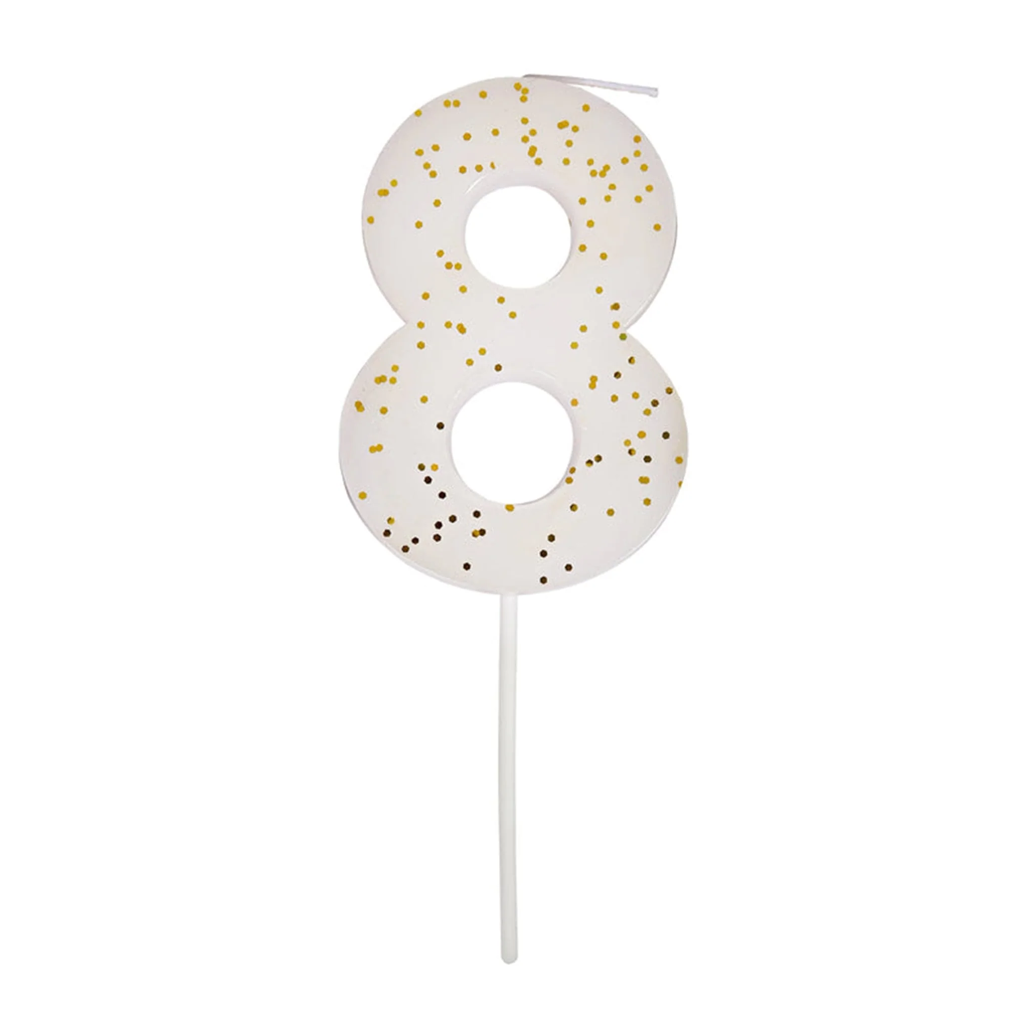 Bougie Numéro 8 Couleur Blanche - Image 2