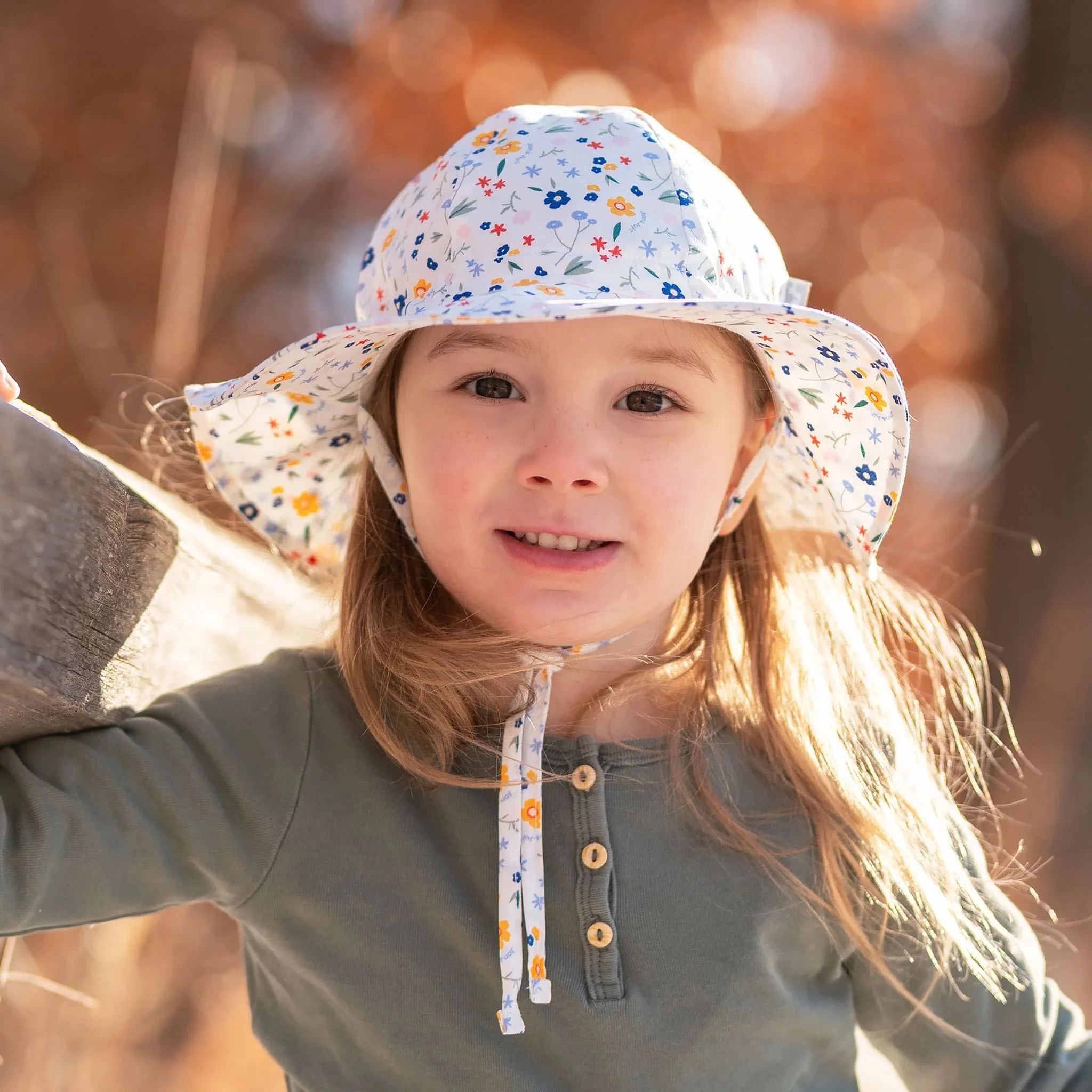 Chapeau Coton UV Fleurs 2-5ans - Image 3