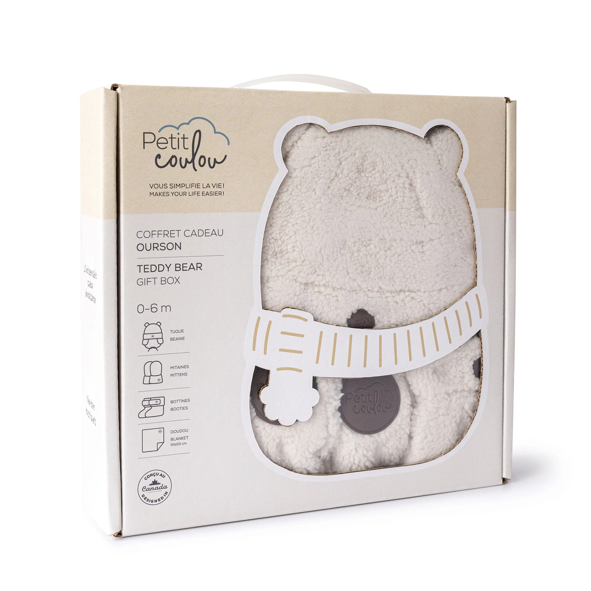 Coffret Cadeau Ourson Sherpa pour bébé - 4 accessoires - Image 2