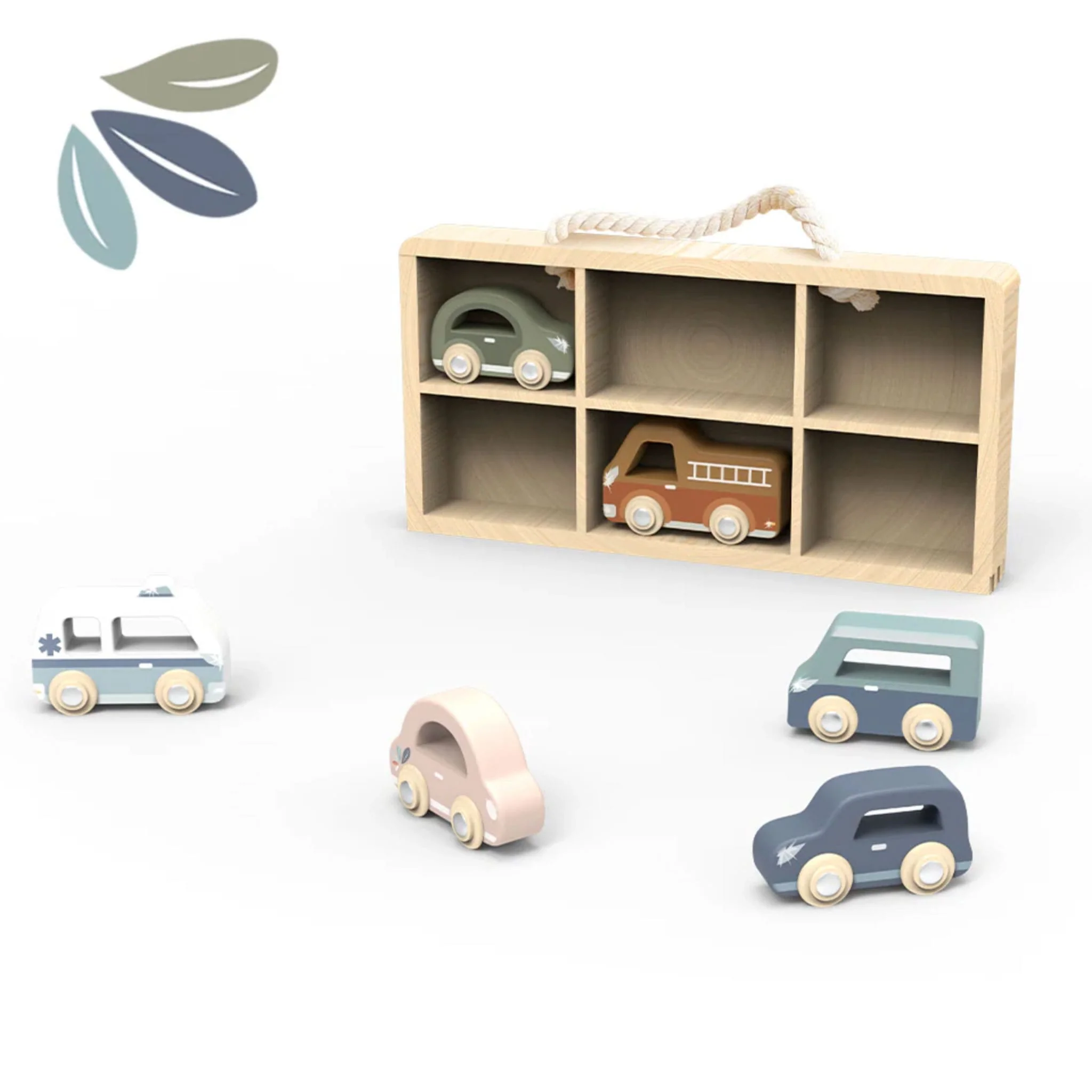 Coffret 6 Voitures En Bois - Image 2