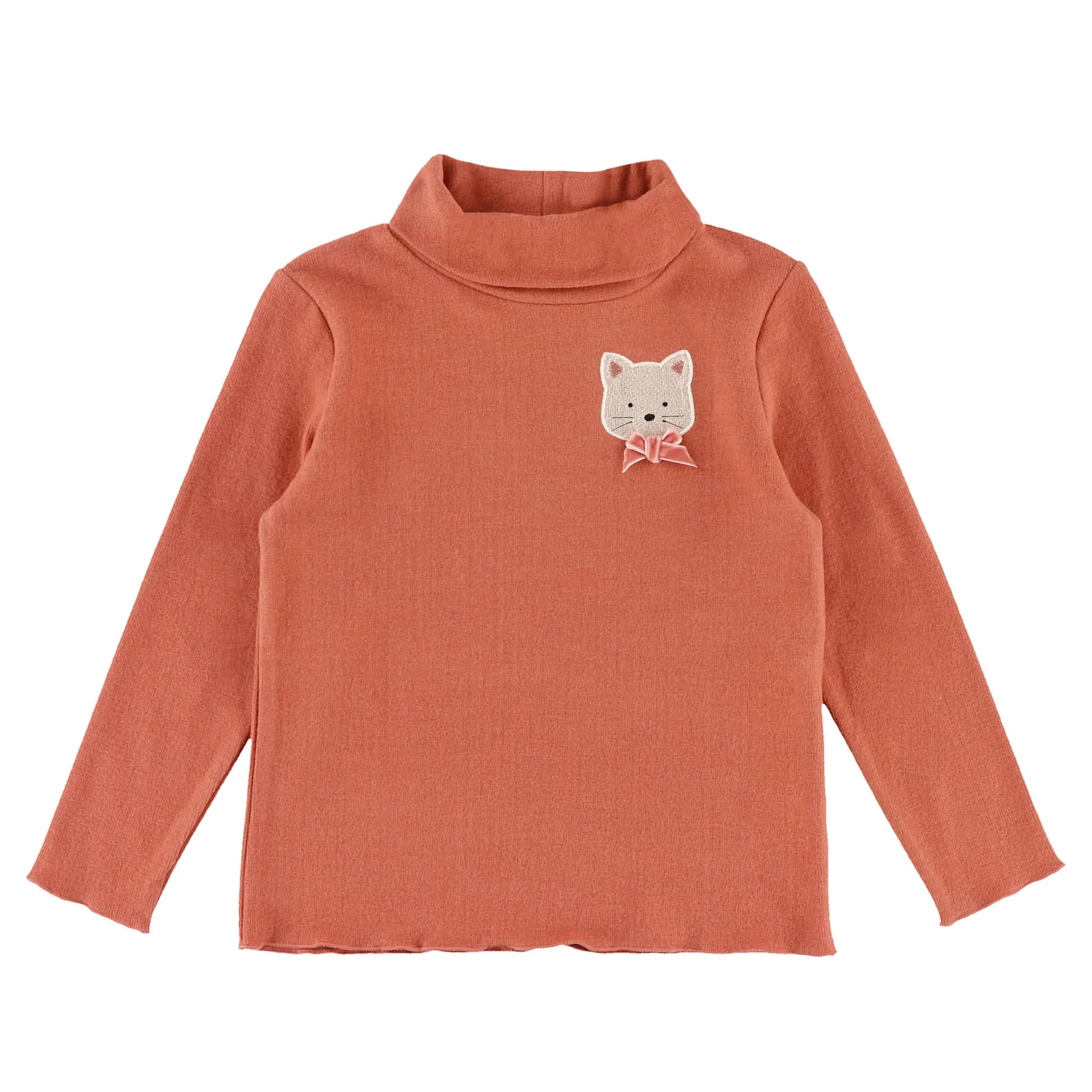 Col Roulé Poésie Chat Rose 2-8ans