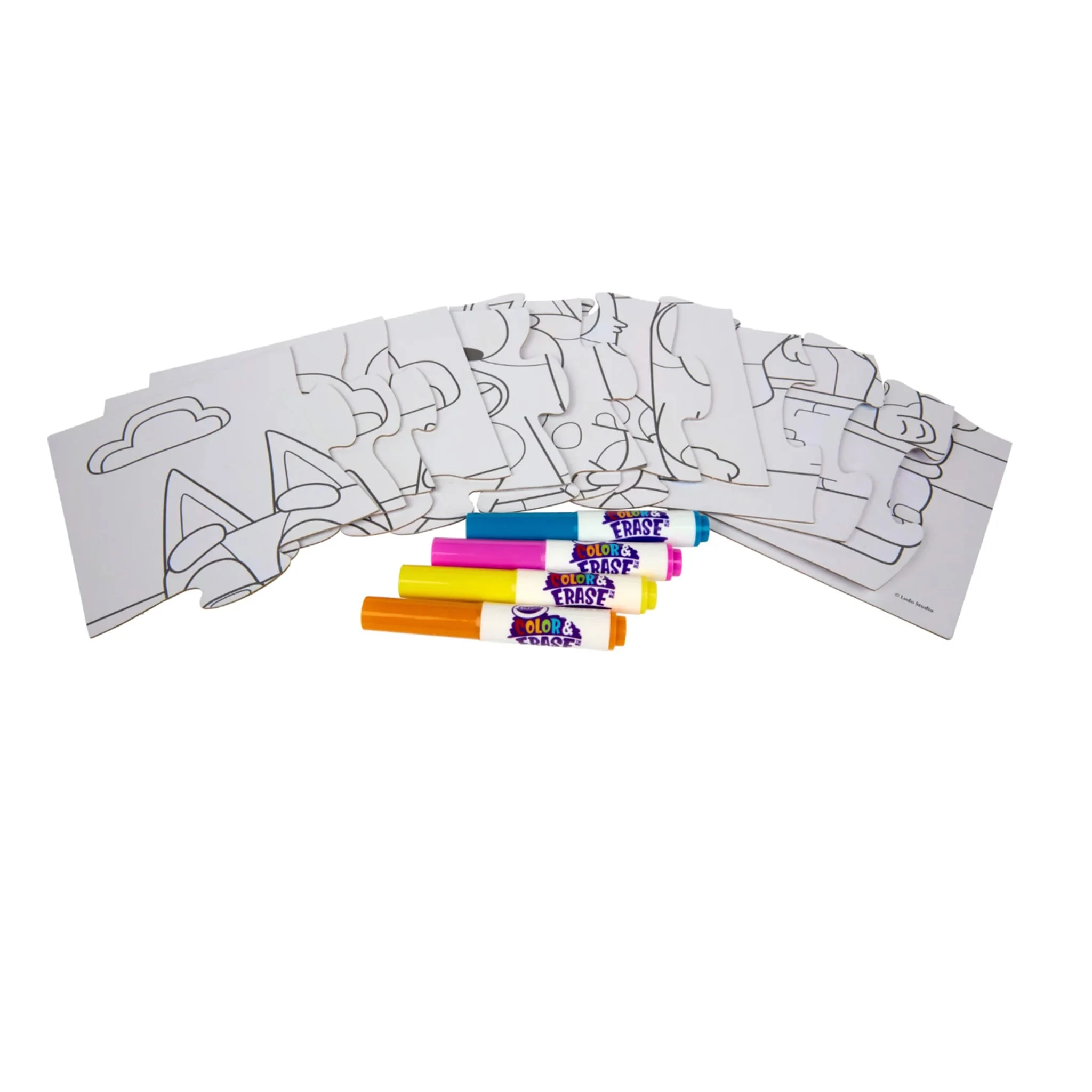 Ensemble  de Puzzles Réutilisables Crayola Colorie et Efface de Bluey - Image 3