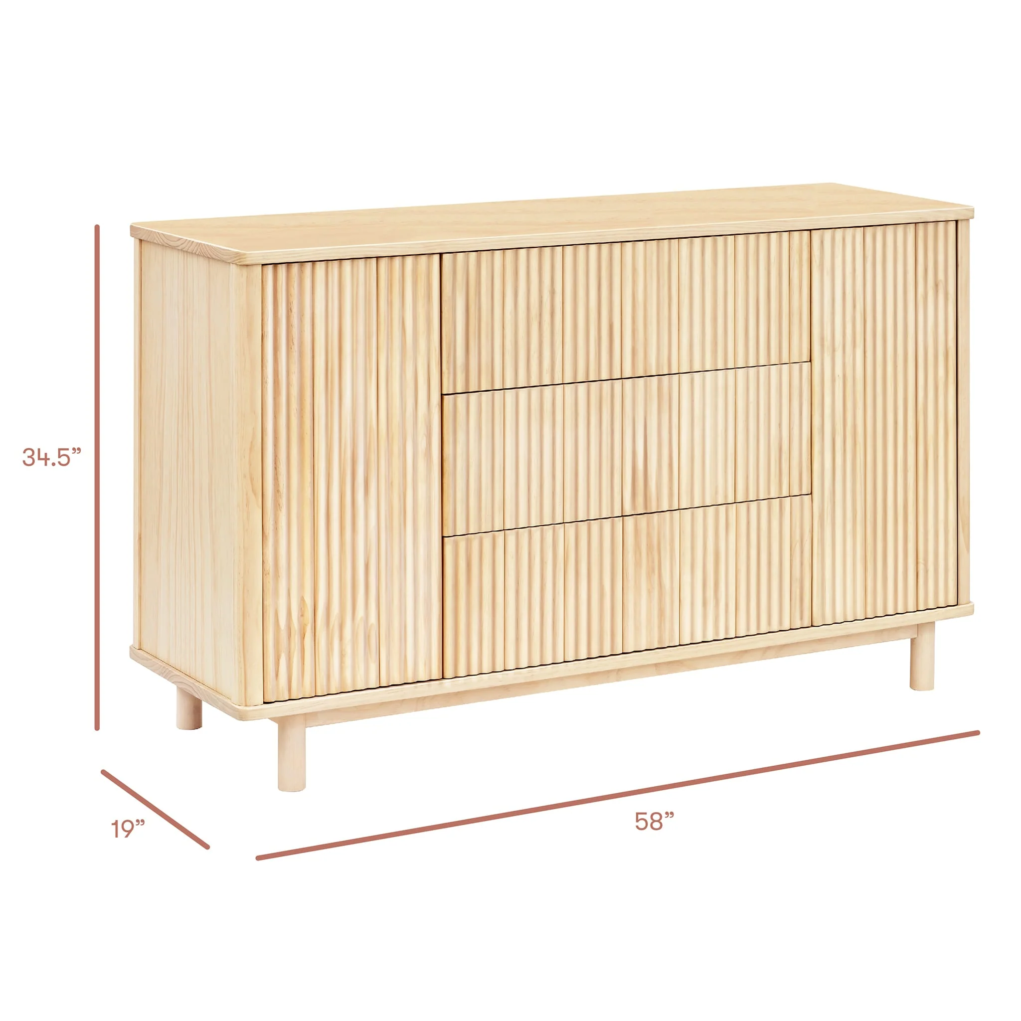 Commode assemblée Pogo Tambour - Blond - Image 8