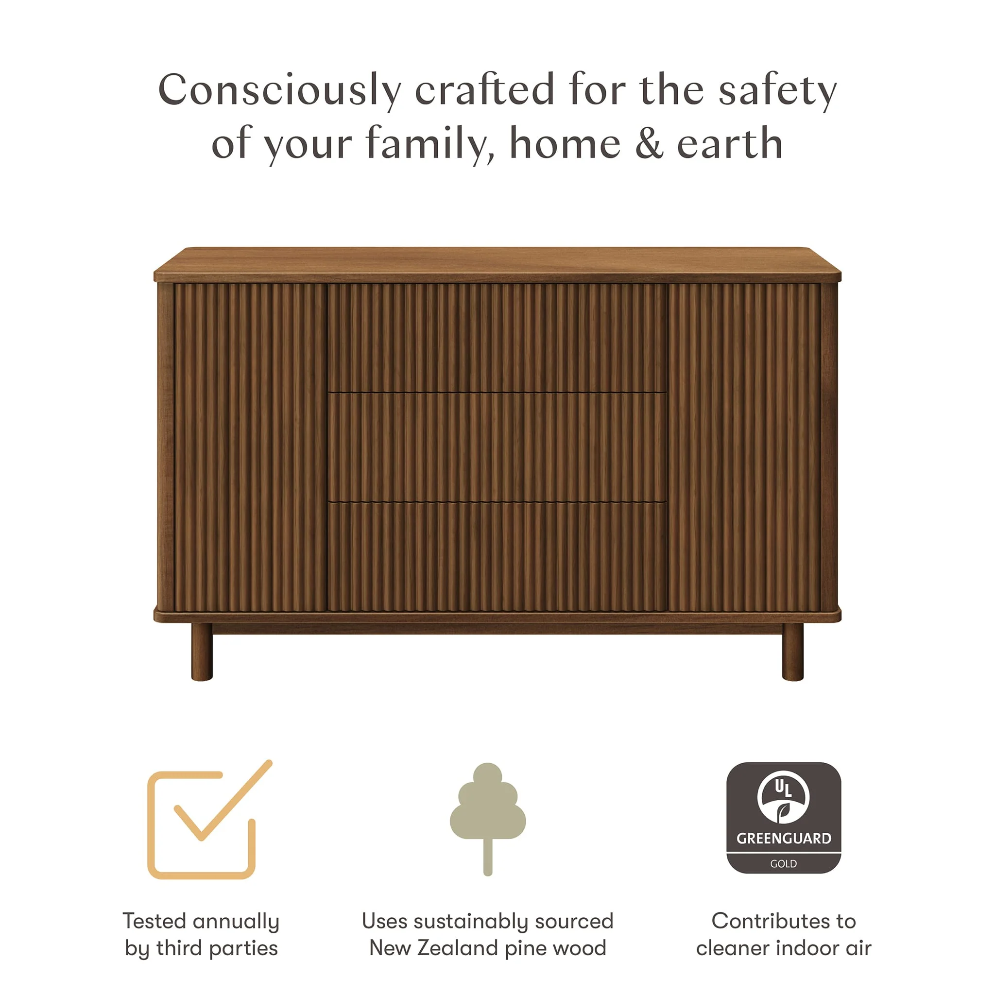 Commode assemblée Pogo Tambour - Noyer naturel - Image 9