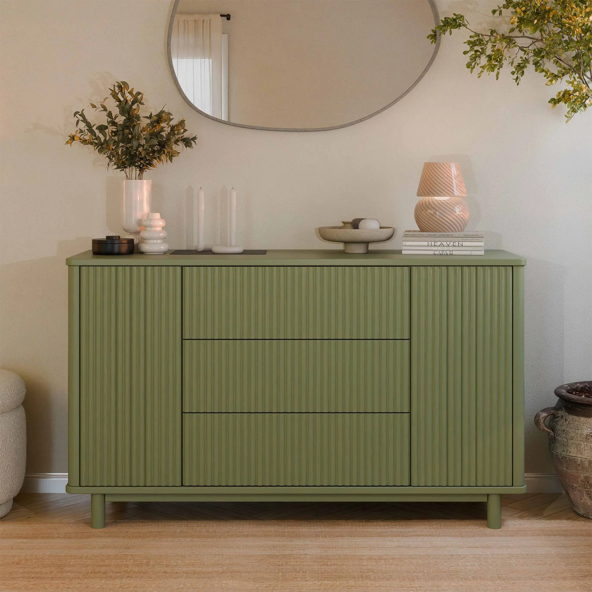 Commode assemblée Pogo Tambour - Olive - Image 11