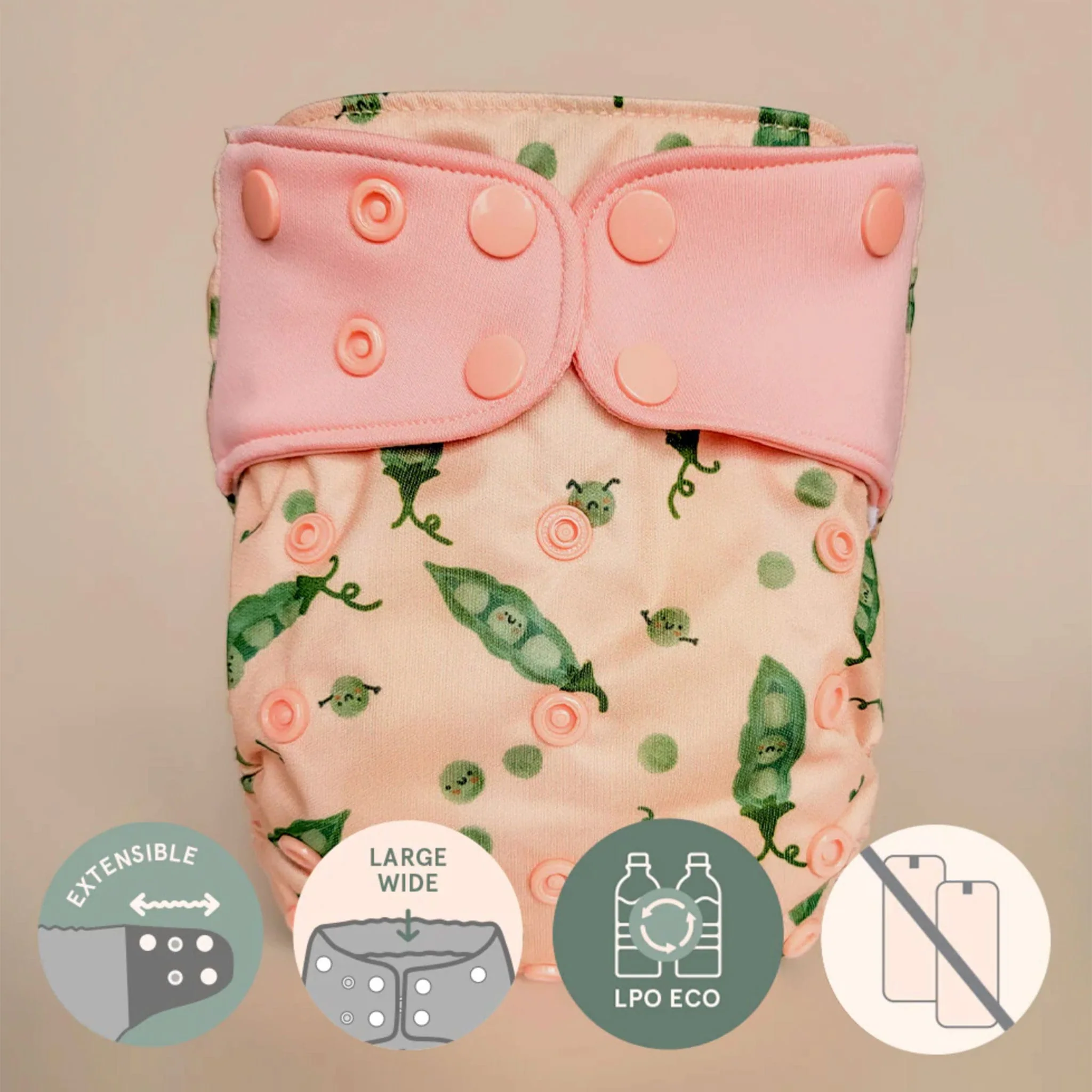 Couche Lavable Évolution -  Pois 10-35lb - Image 3