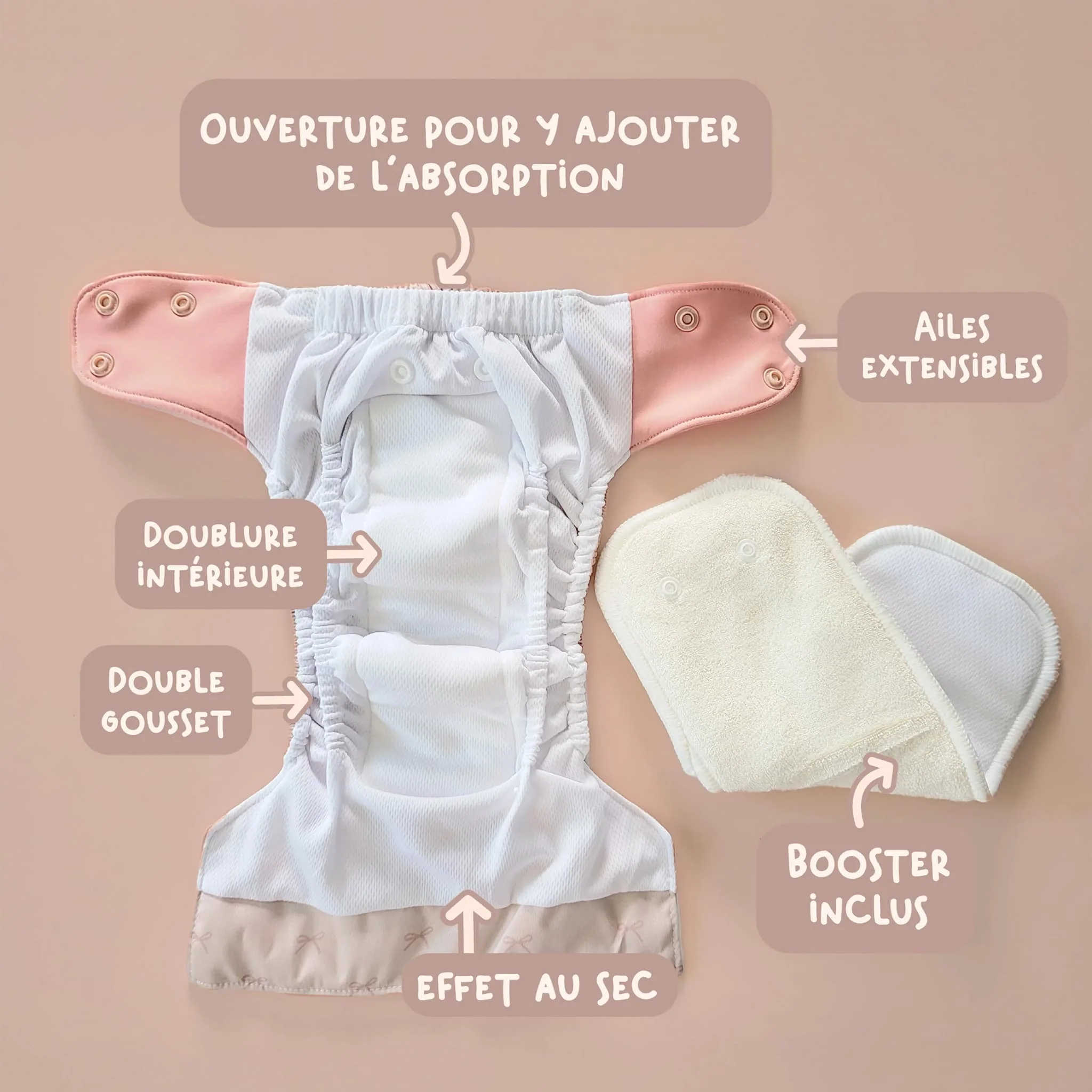 Couche Lavable Nouveau-né - Boucle - Image 5
