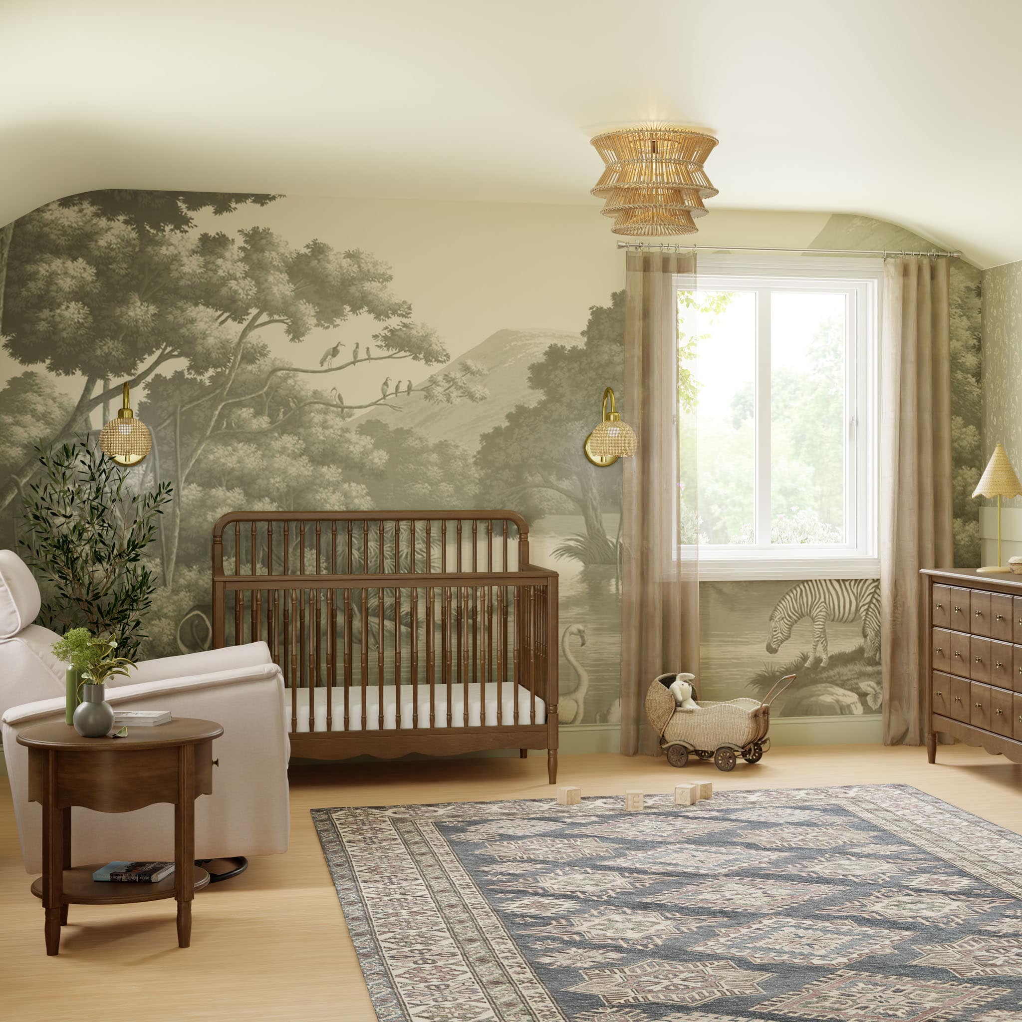 Couchette Convertible Liberty 4-en-1 - Noyer Naturel - Image 9