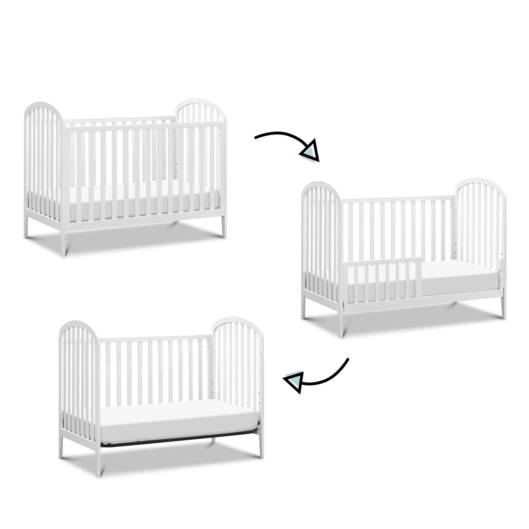 Couchette Convertible 3-en-1 Beau - Blanc - Image 6