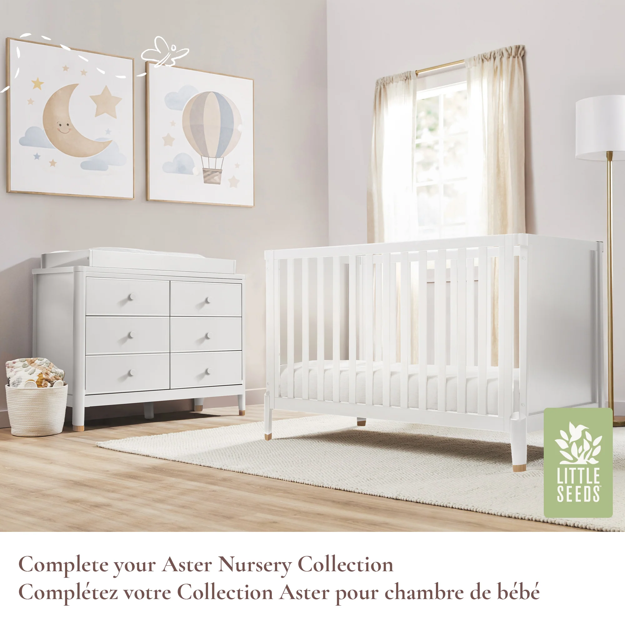 Couchette Convertible 4-en-1 Aster - Blanc - Image 7