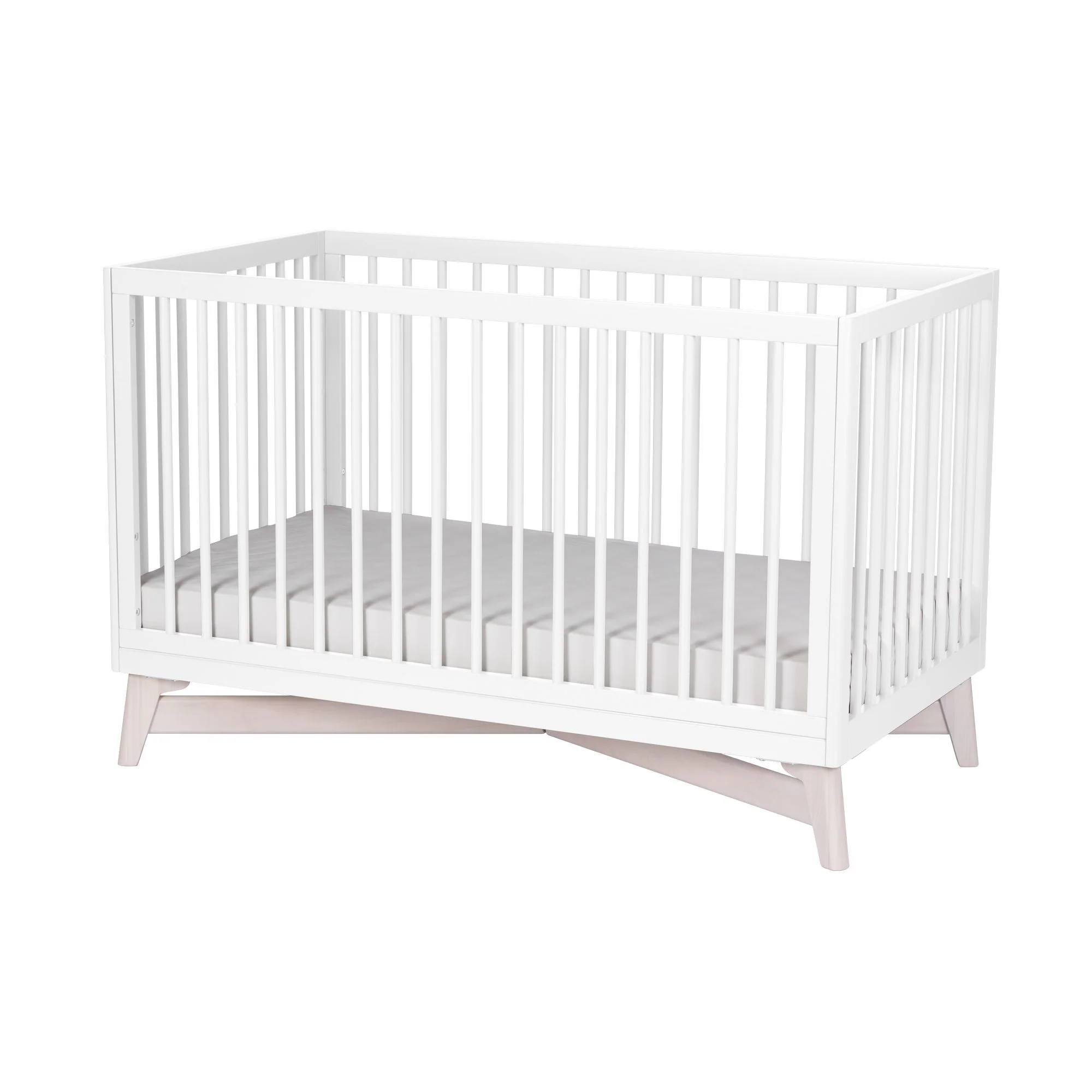 Couchette Convertible 4-en-1 Pala - Blanc/ Blanc Lavé