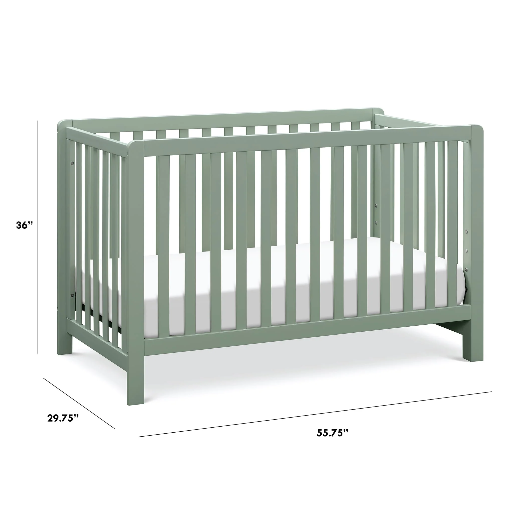 Couchette Convertible 4-en-1 Colby - Sauge - Image 8