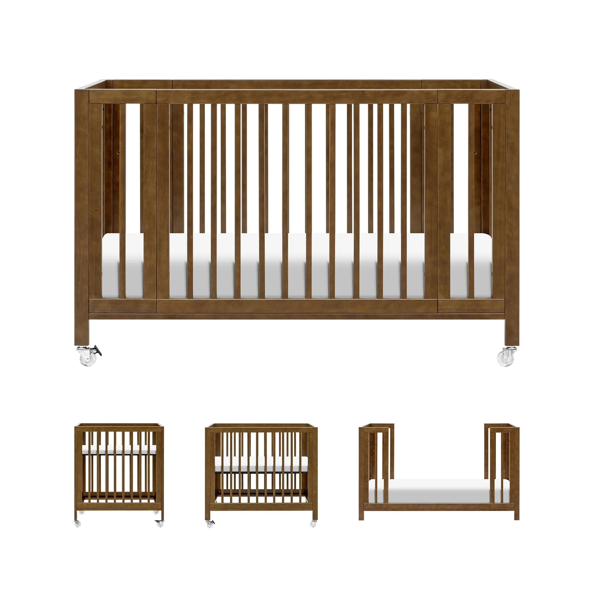 Couchette Convertible 9-en-1 Rolli - Noyer Naturel