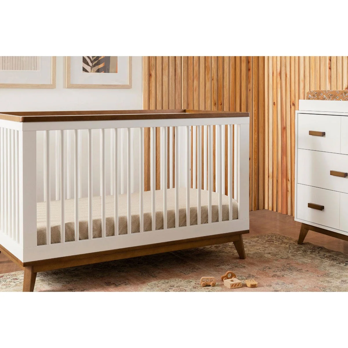 Couchette Convertible 3 en 1 Scoot - Blanc / Noyer - Image 10