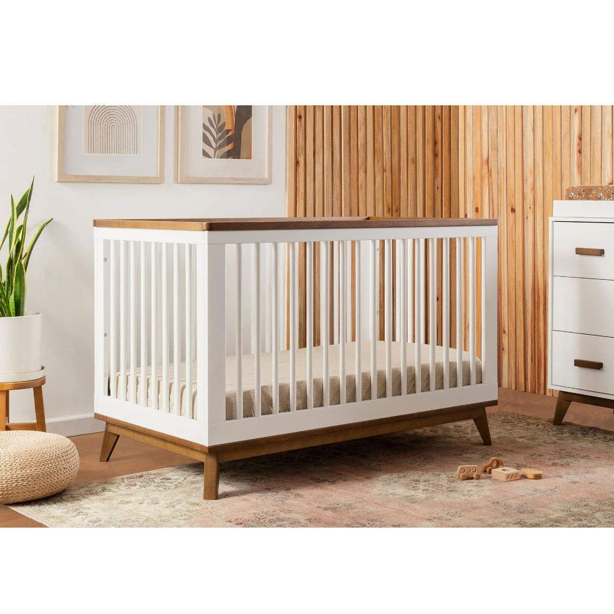 Couchette Convertible 3 en 1 Scoot - Blanc / Noyer - Image 7