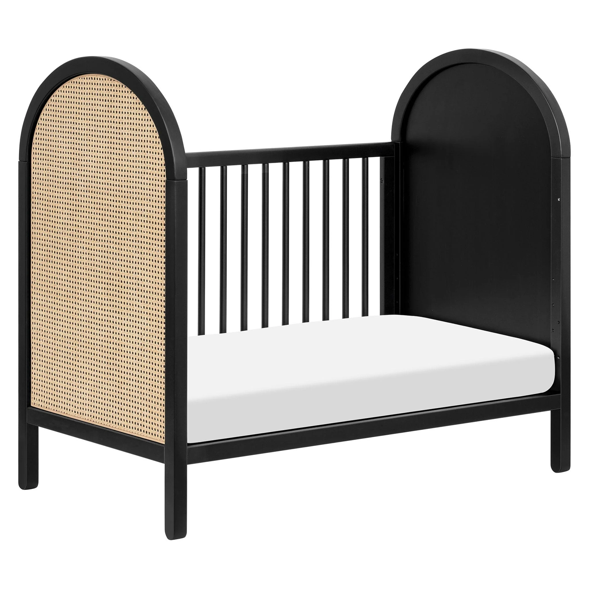 Couchette Convertible 3-en-1 Bondi Cane avec Kit de Conversion Lit pour Tout-petit - Noir / Rotin - Image 4