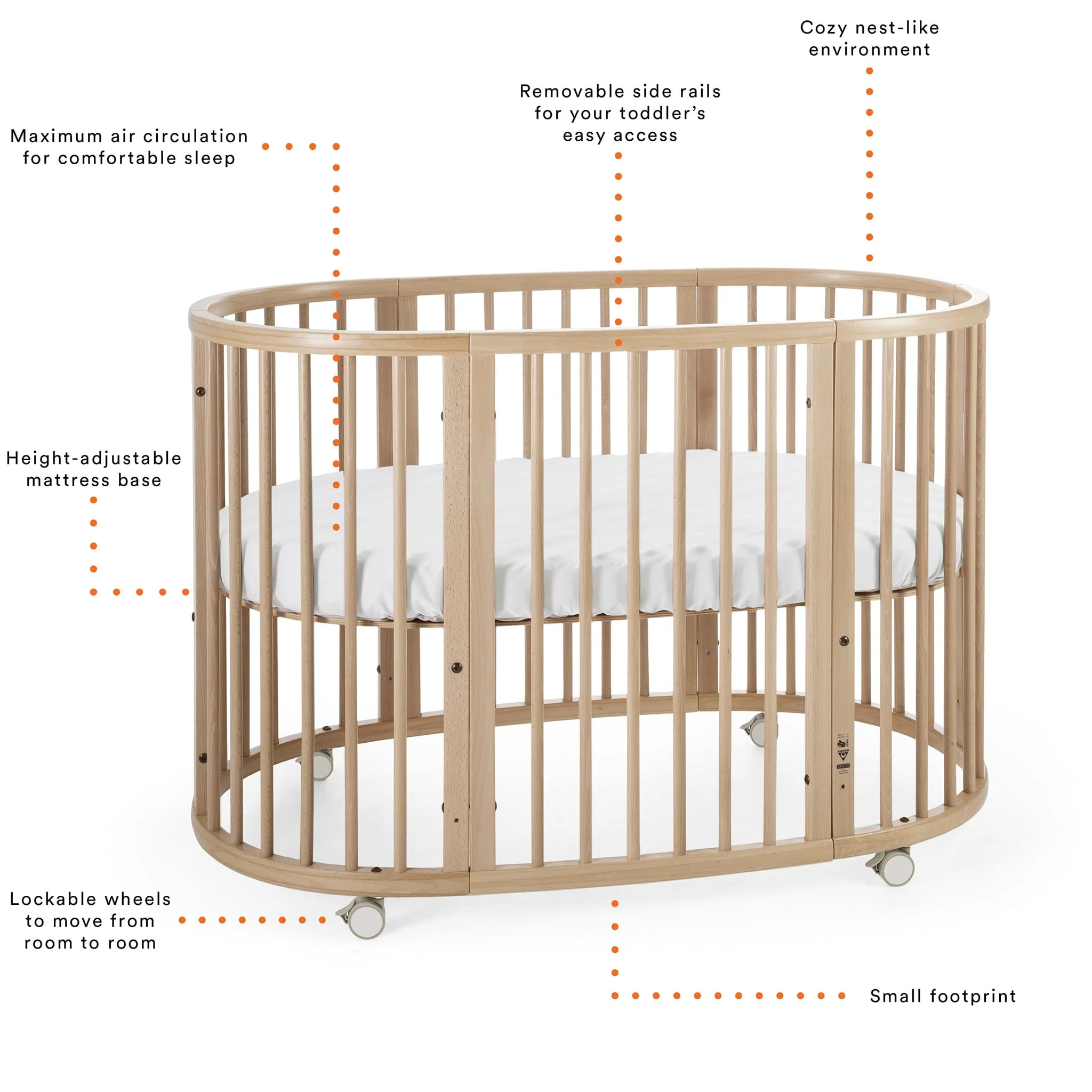 Couchette Évolutive Stokke® Sleepi™ V3 - Naturel - Image 10
