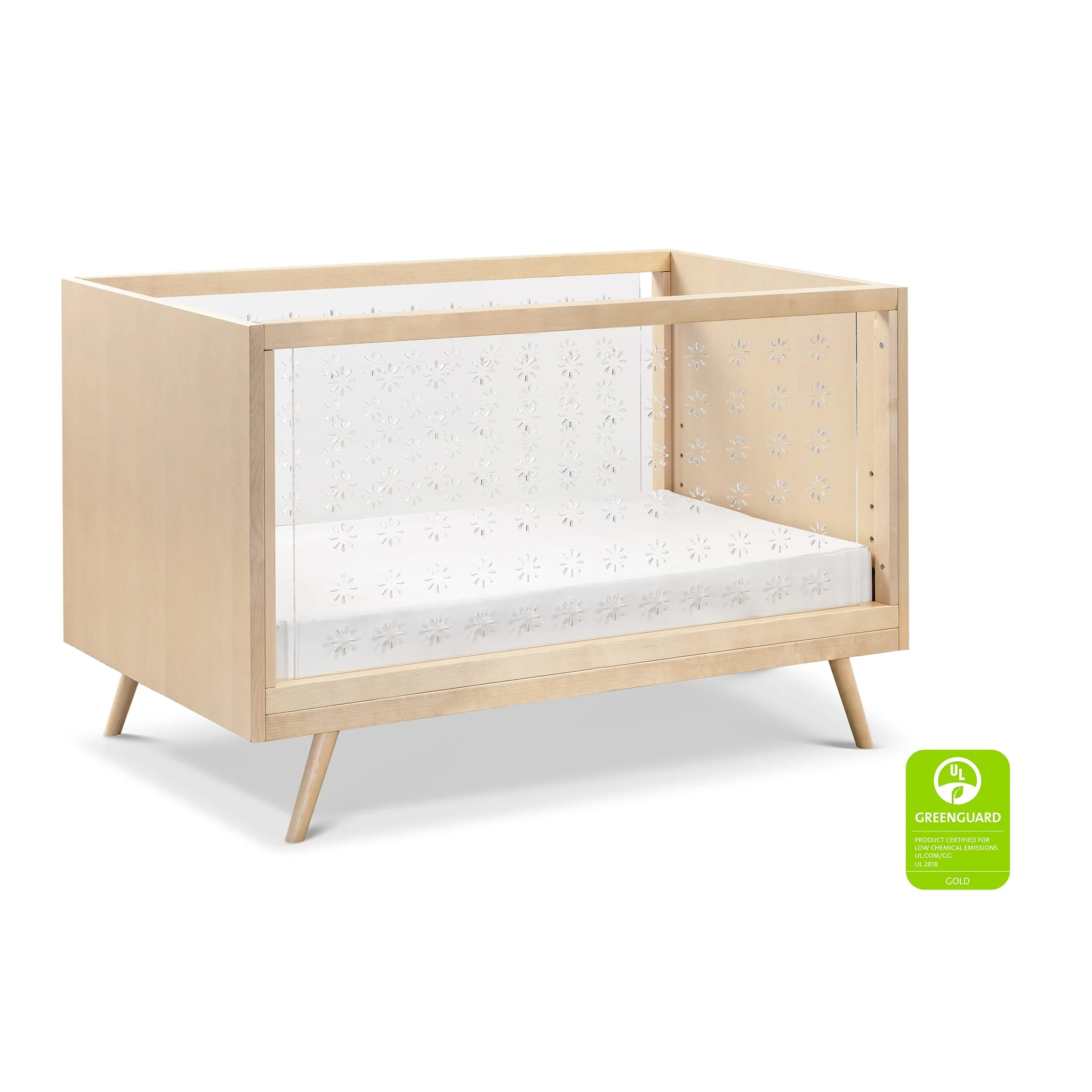 Couchette 3-en-1 Transparente Nifty - Acrylique / Bouleaux Naturel - Image 3
