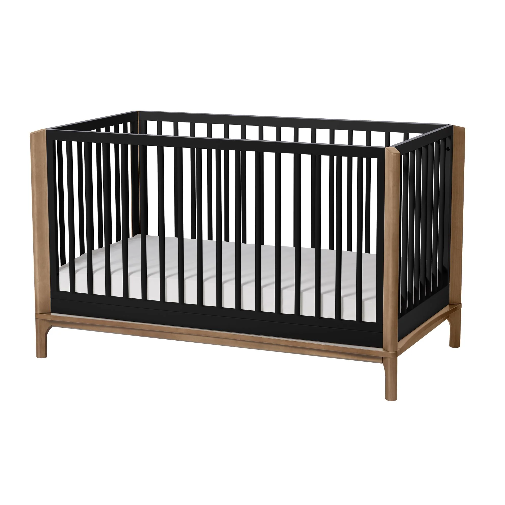 Couchette Convertible 4-en-1 Laurel - Noir/Noyer