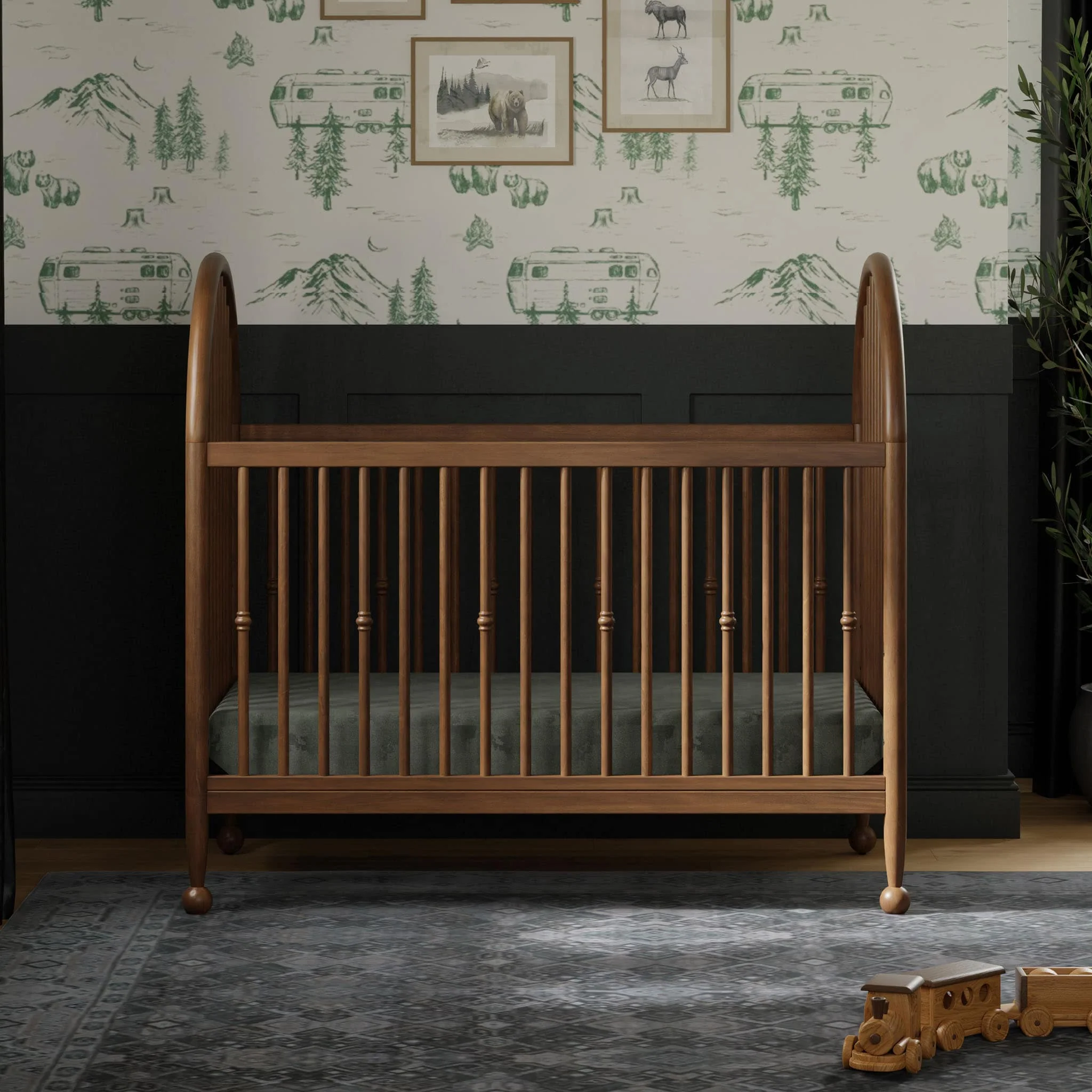 Couchette Convertible 3-en-1 Alouette - Noyer Naturel - Image 8
