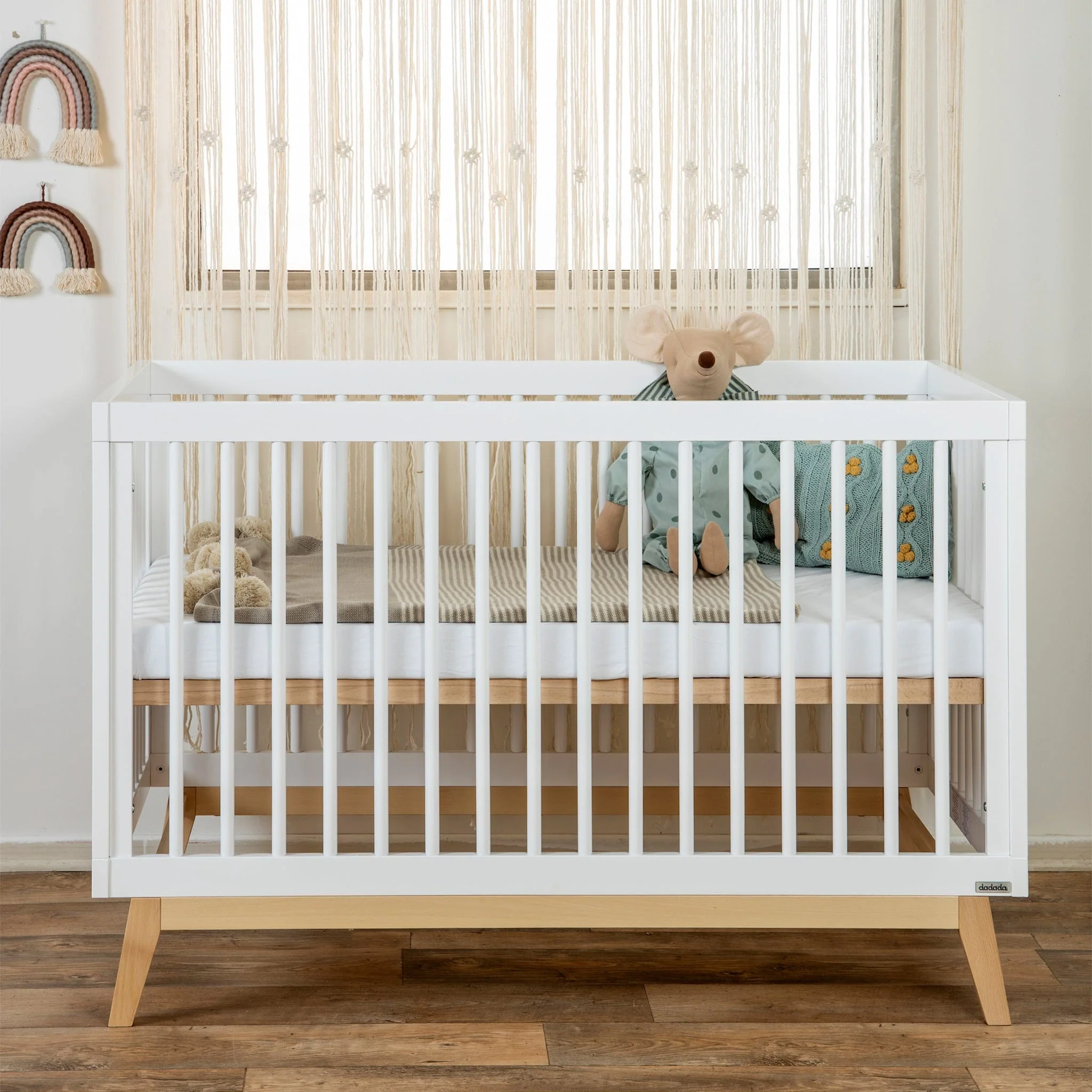 Couchette convertible 3-en-1 Soho - Blanc / Naturel - Image 10