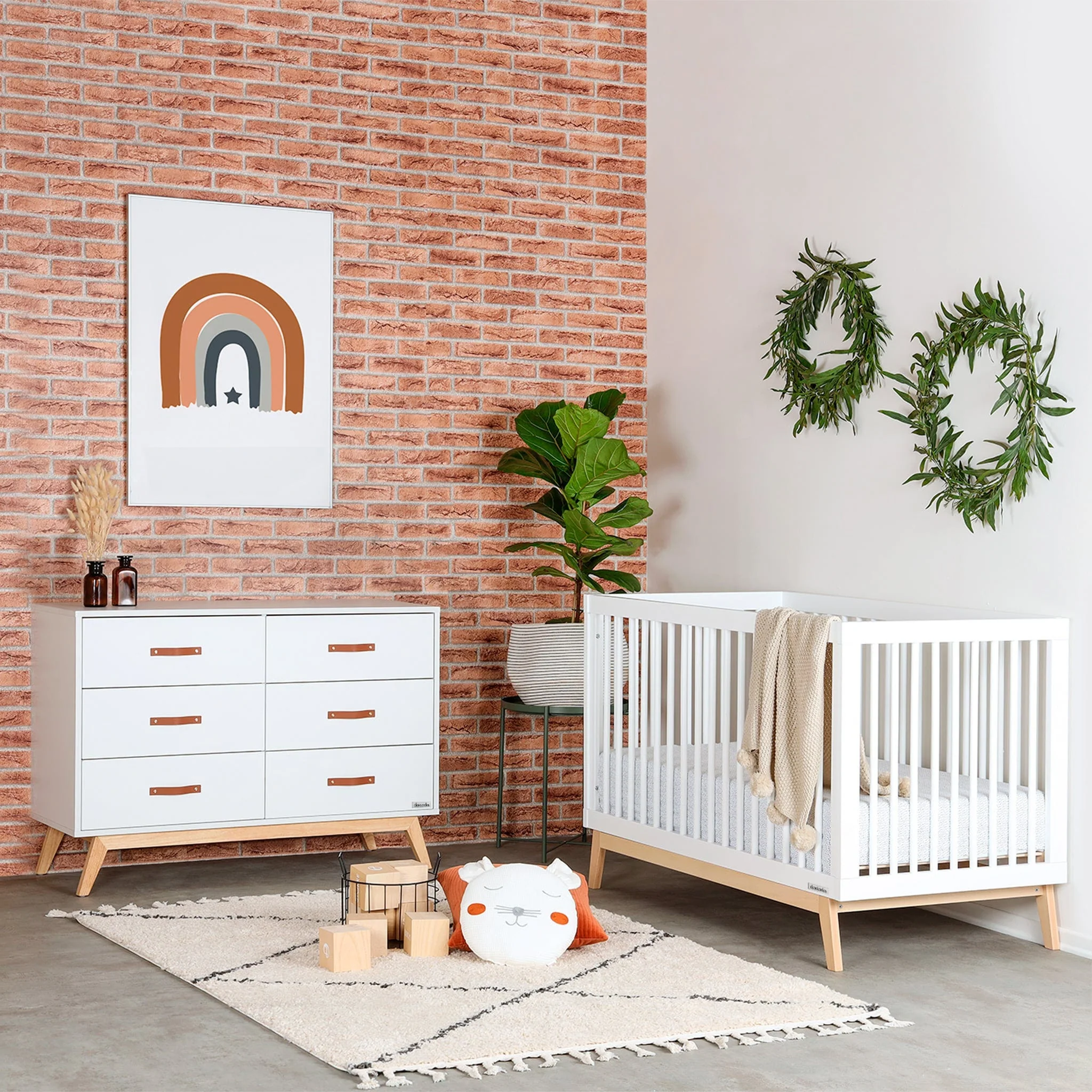 Couchette convertible 3-en-1 Soho - Blanc / Naturel - Image 12