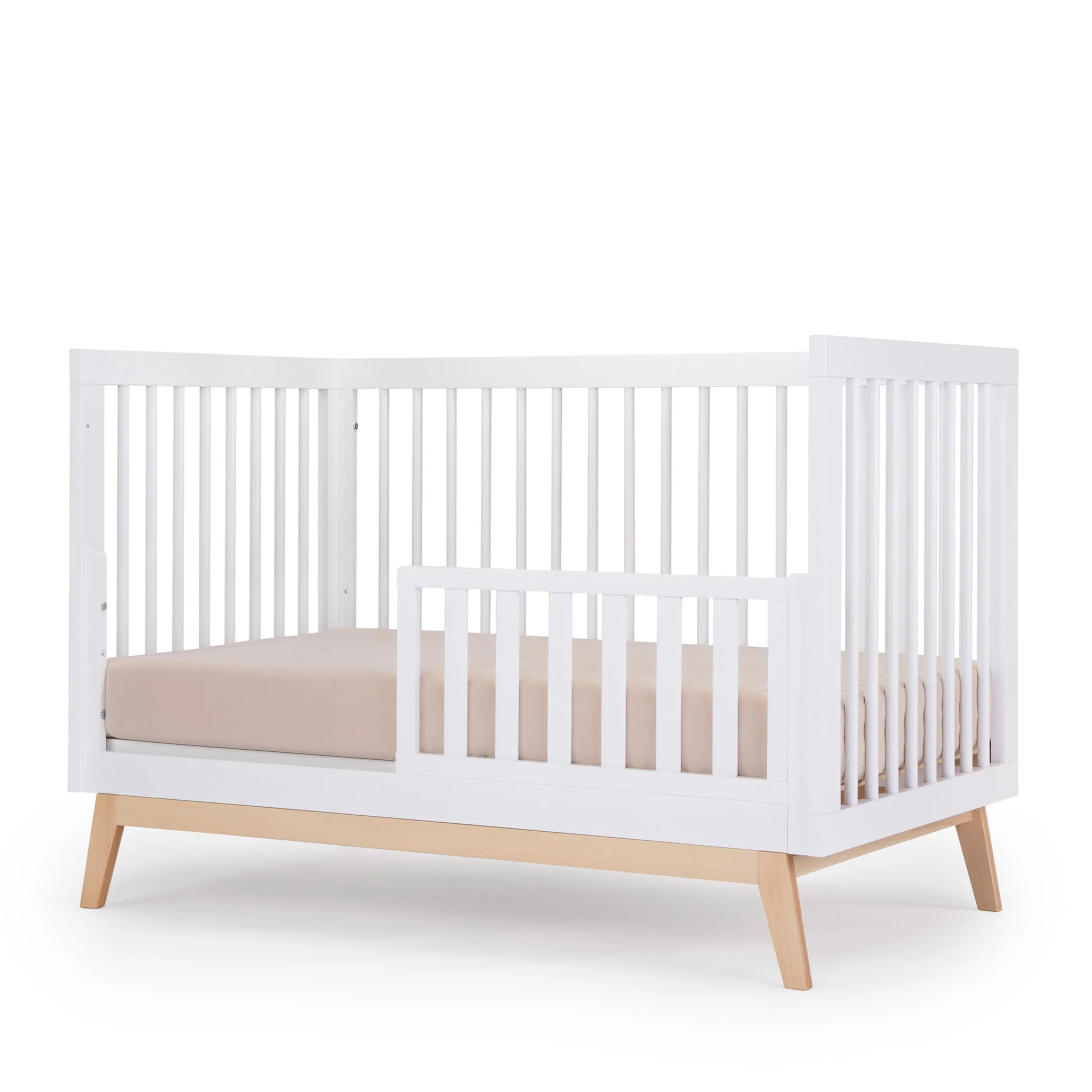Couchette convertible 3-en-1 Soho - Blanc / Naturel - Image 7