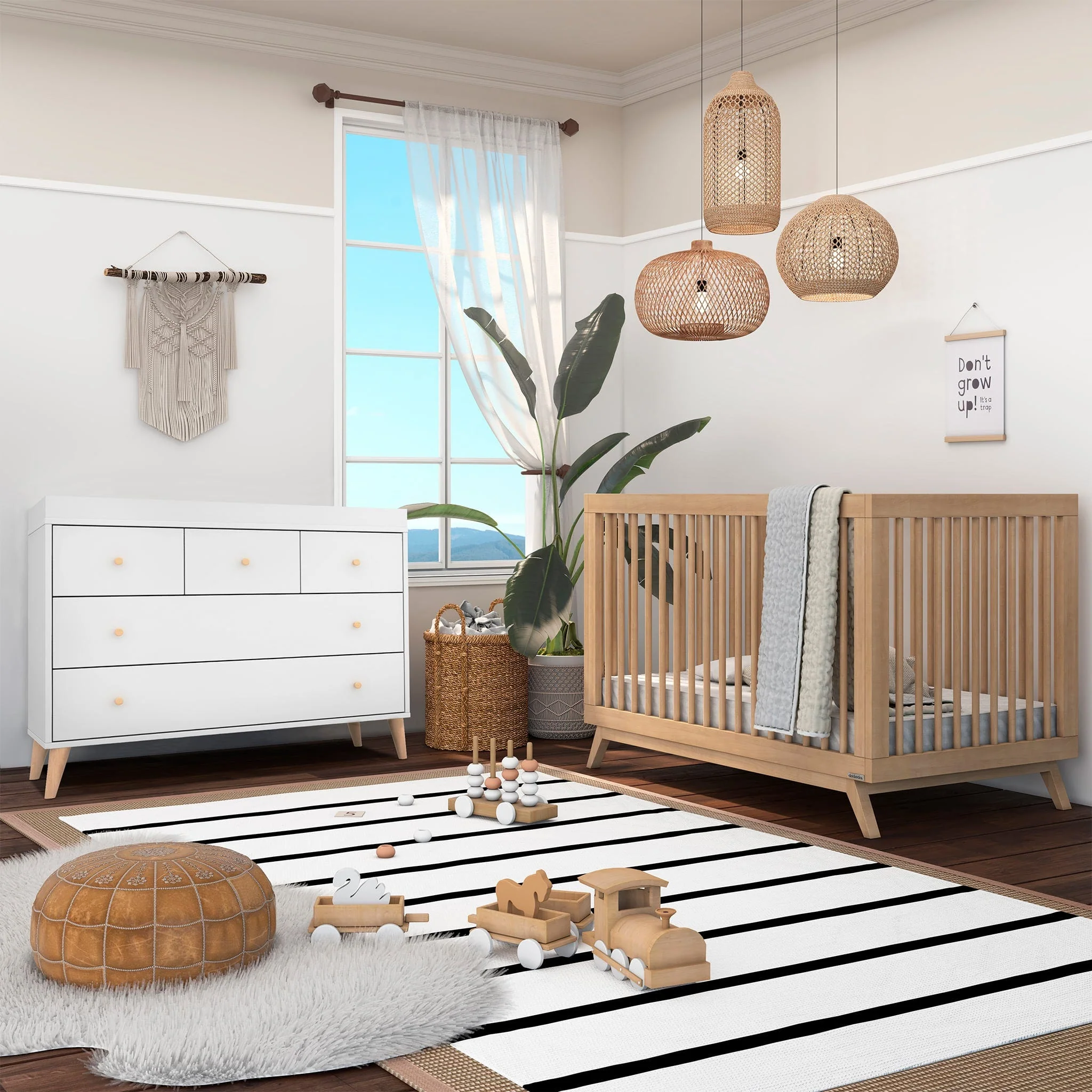 Couchette convertible 3-en-1 Soho - Naturel - Image 15