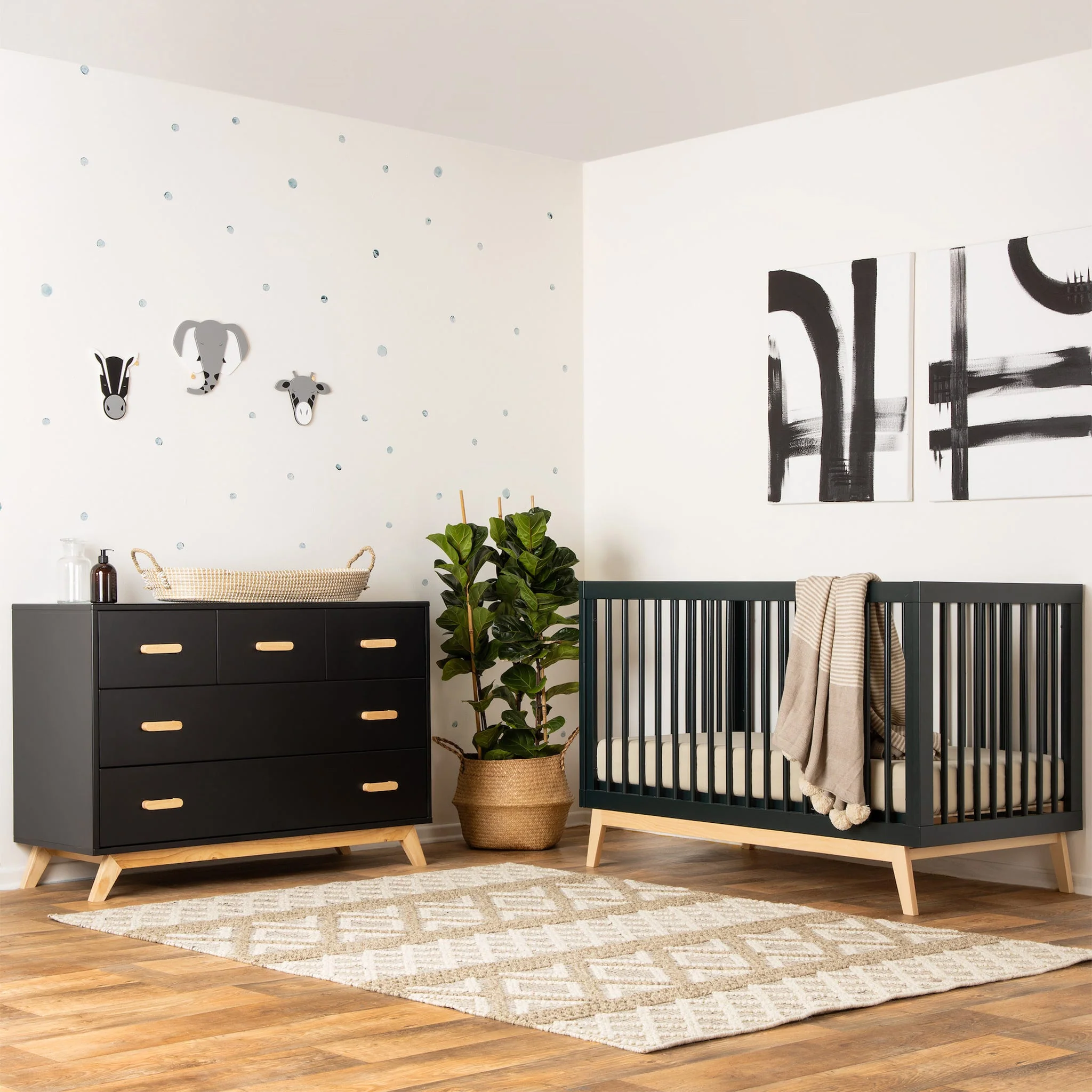 Couchette convertible 3-en-1 Soho - Noir / Naturel - Image 16