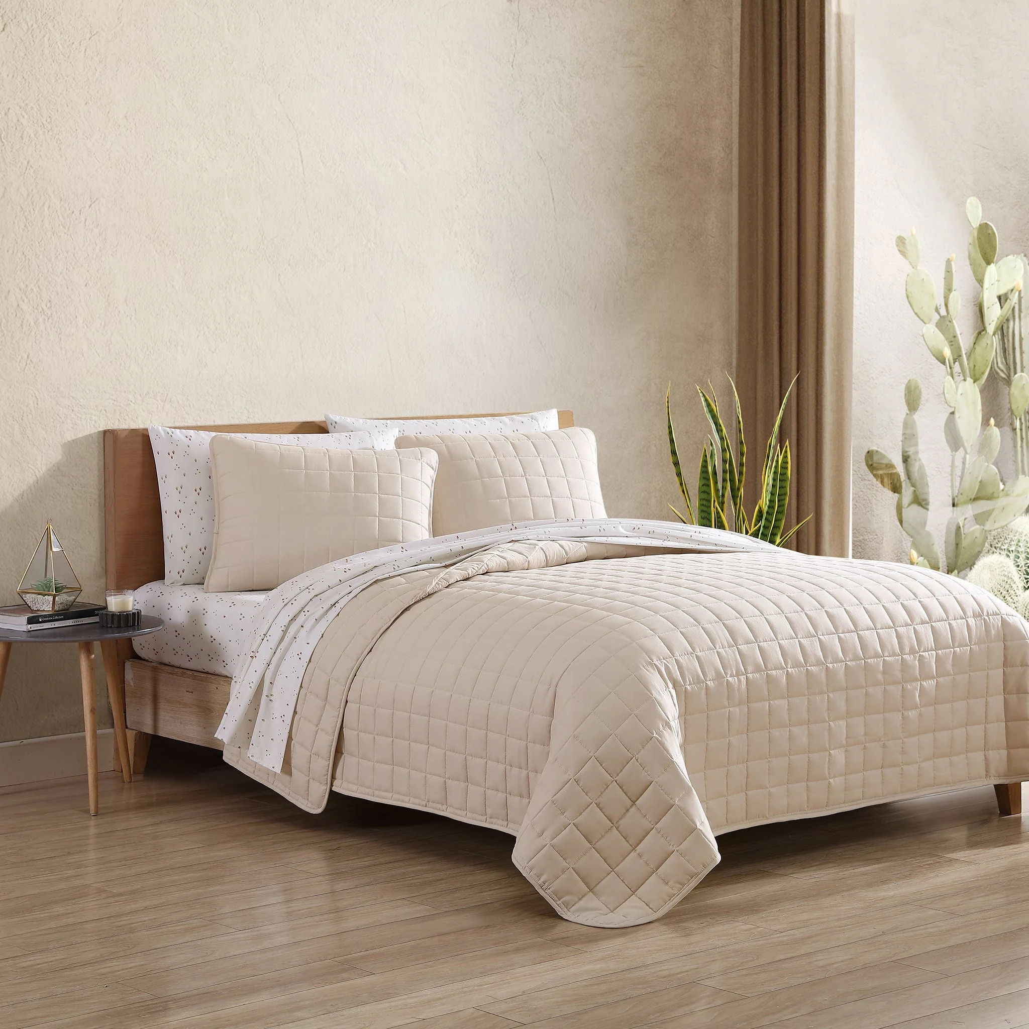 Courtepointe Lit Simple - Beige - Image 3