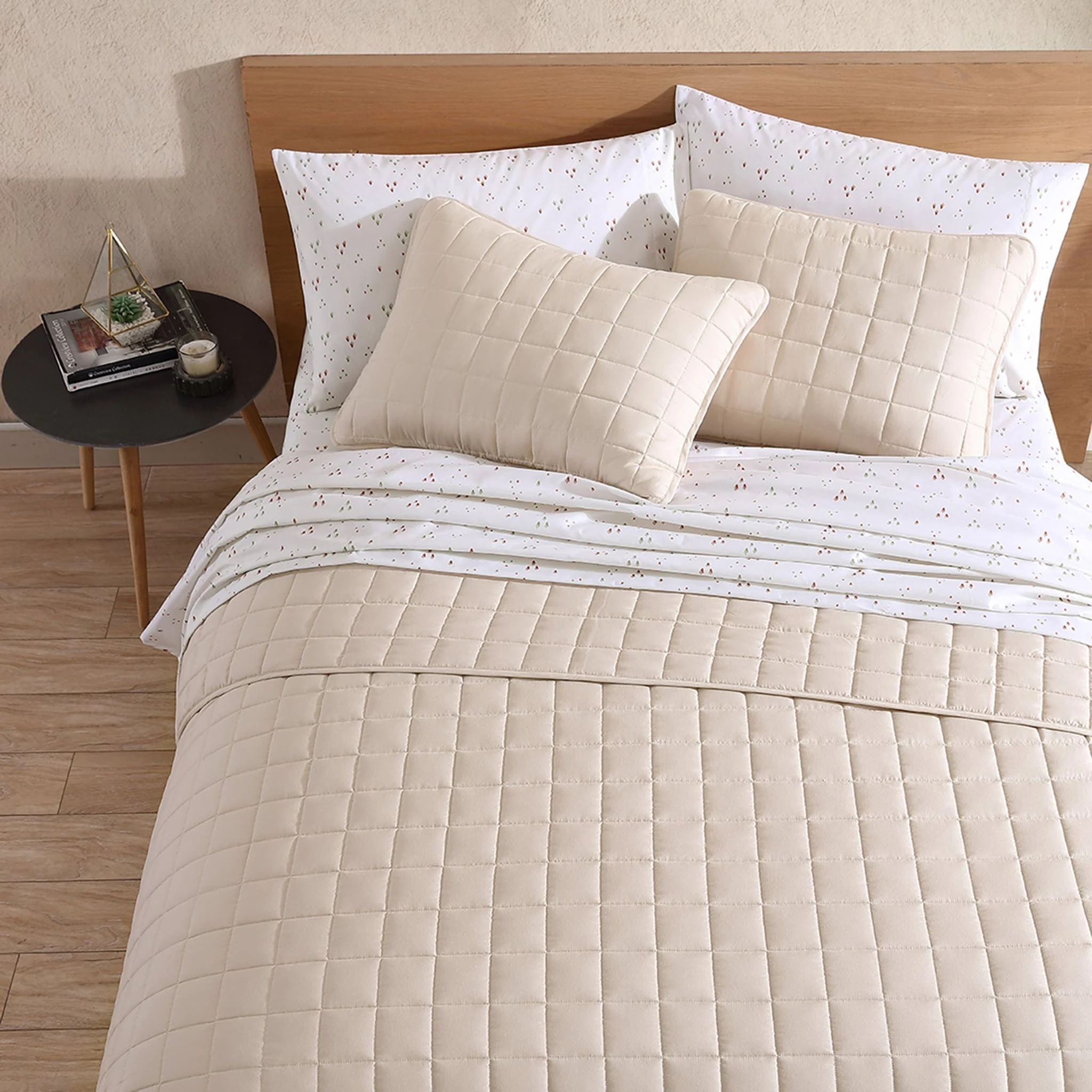 Courtepointe Lit Simple - Beige - Image 4