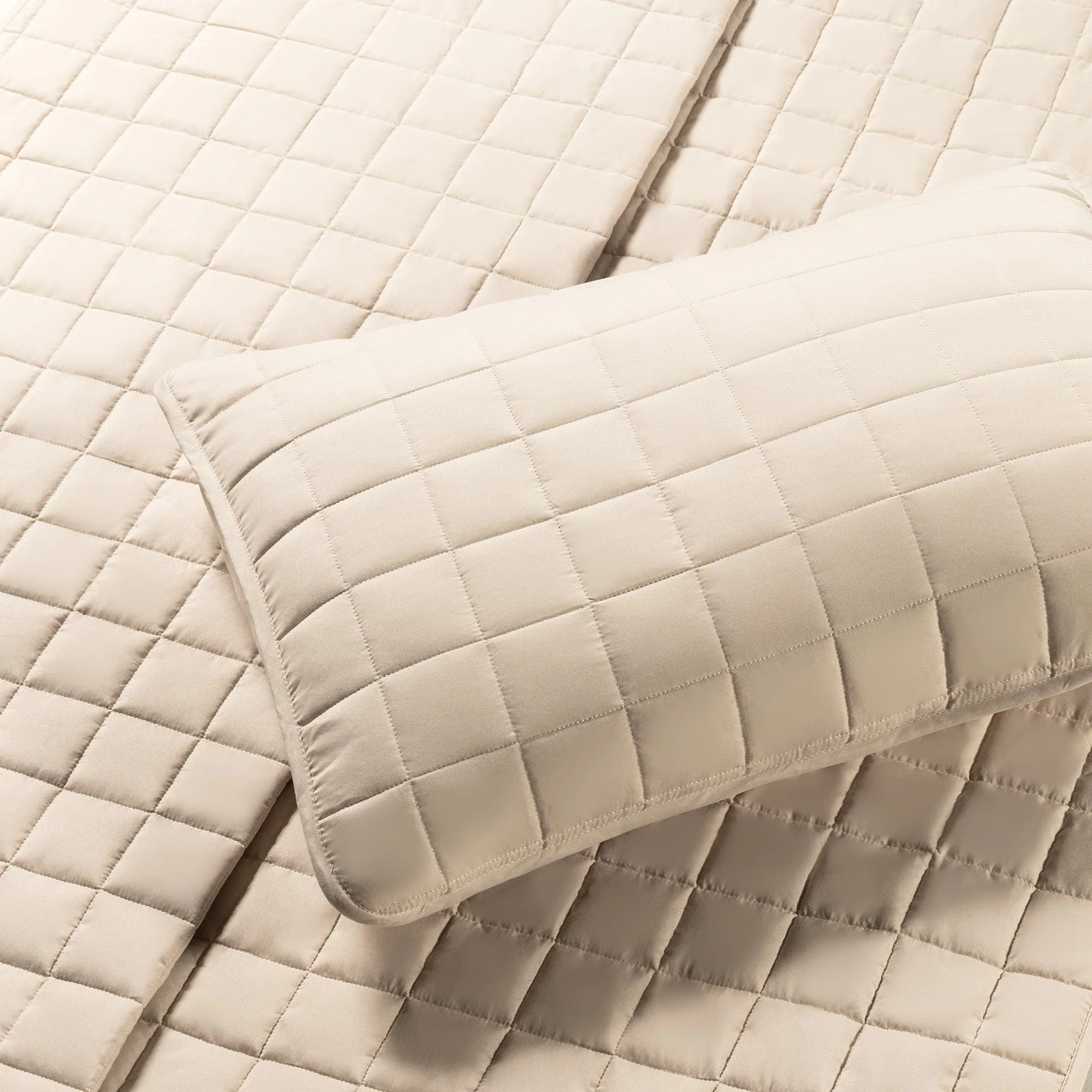 Courtepointe Lit Simple - Beige - Image 7