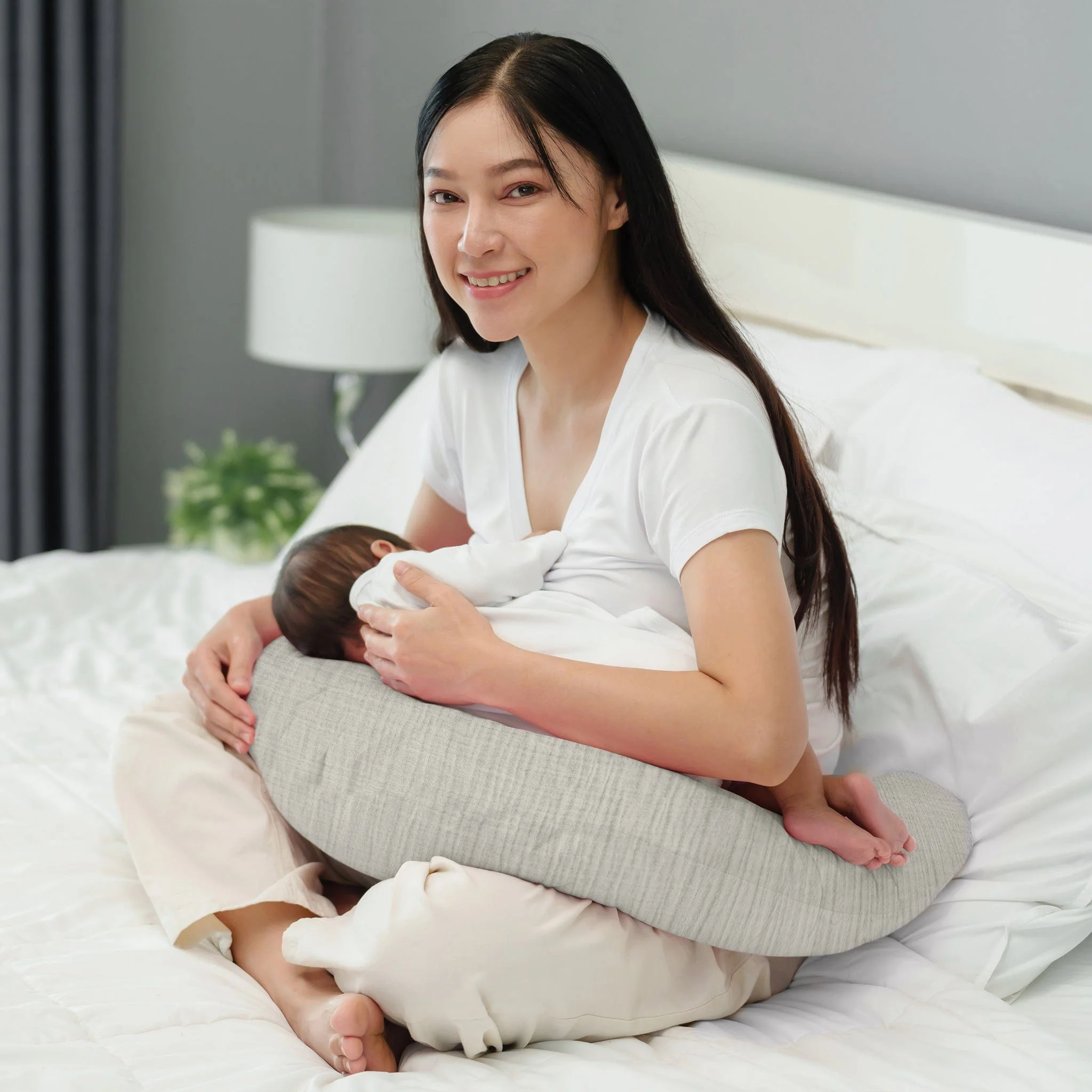 Coussin d'Allaitement Mousseline Coconut Milk - Image 4