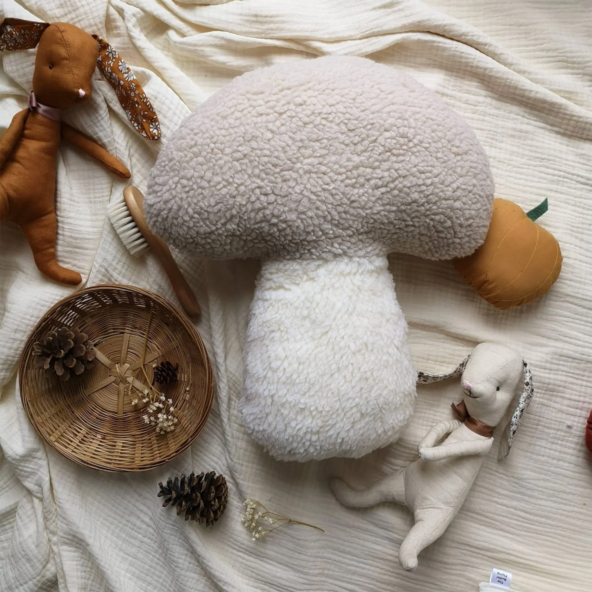 Coussin Champignon - Beige - Image 2