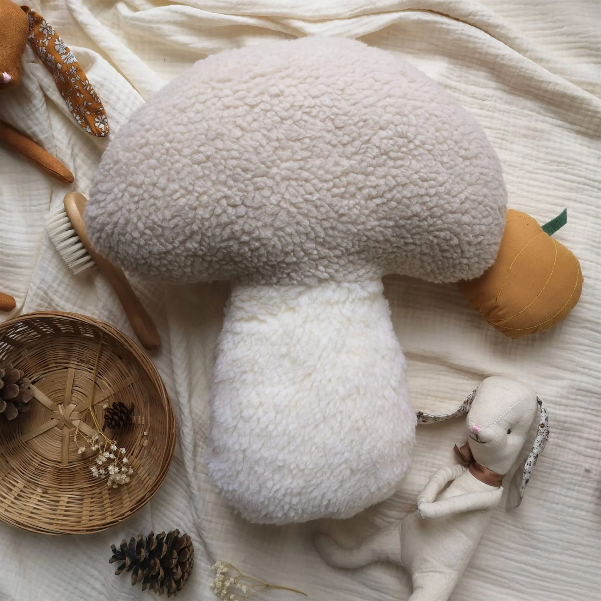 Coussin Champignon - Beige - Image 4