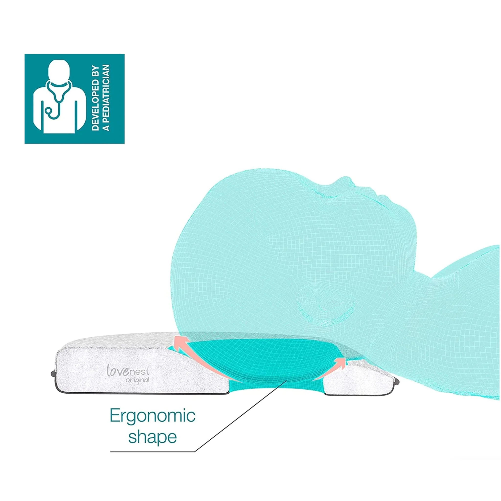 Coussin de Support Ergonomique Lovenest - Gris - Image 7