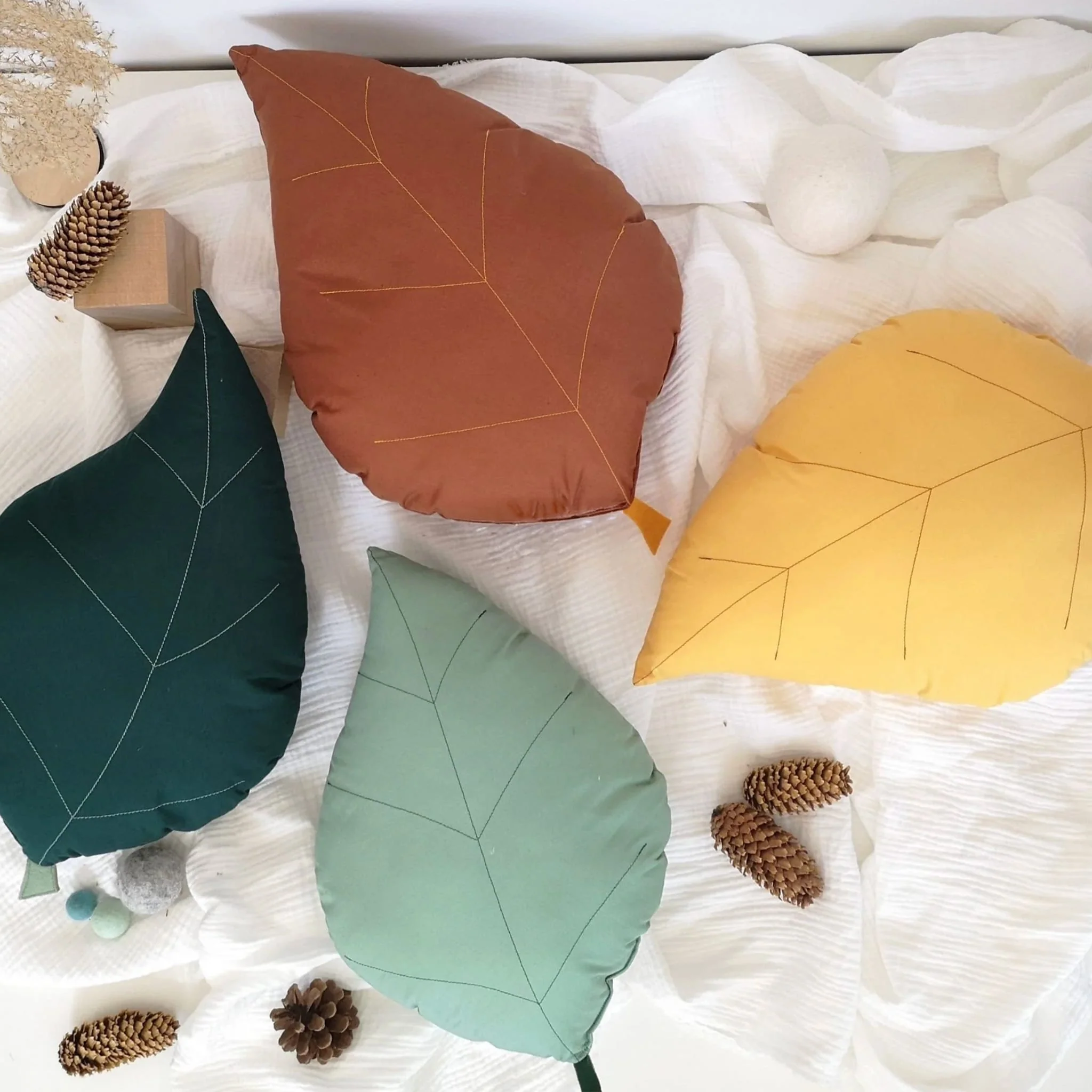 Coussin Feuille de Frêne - Rouille - Image 2
