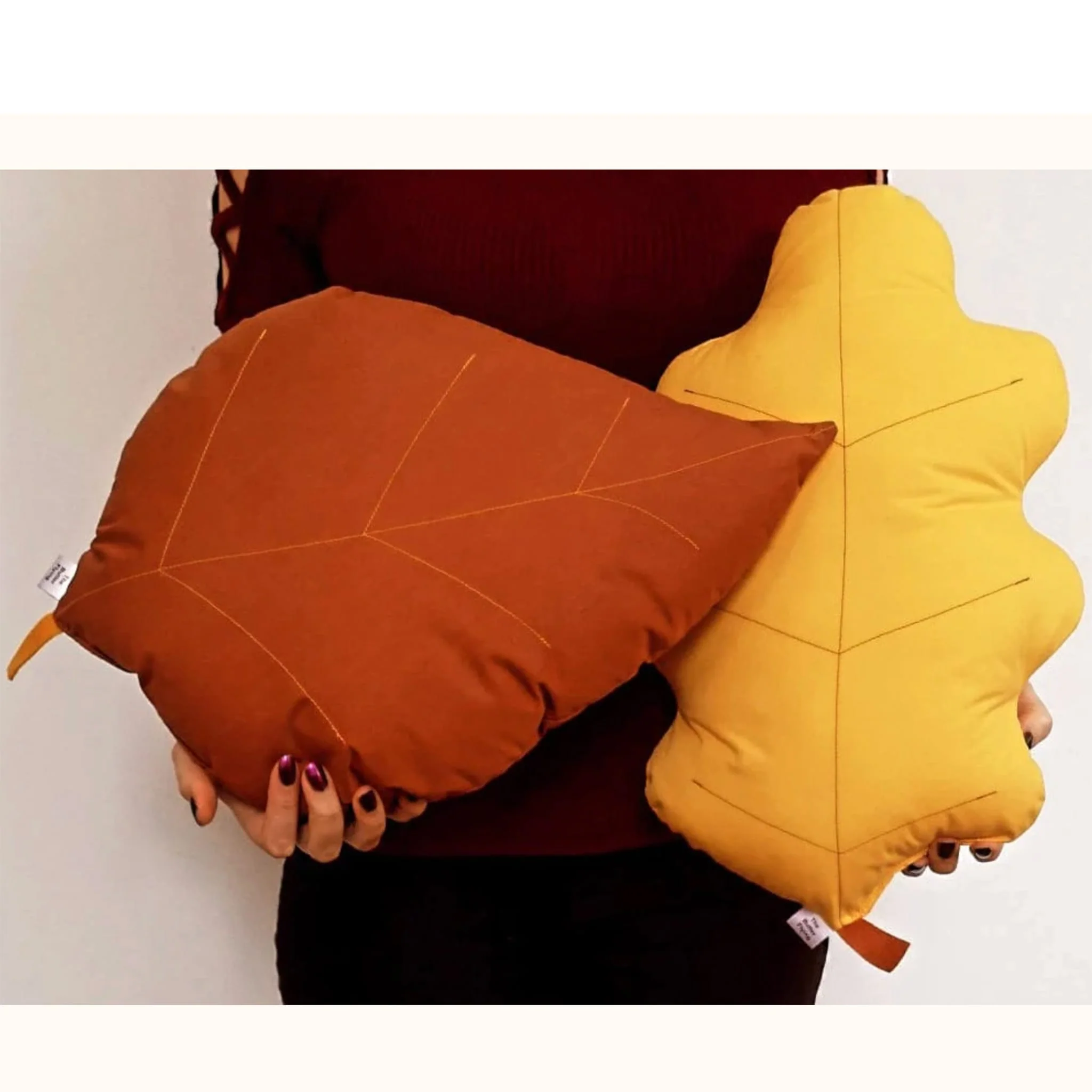 Coussin Feuille de Frêne - Rouille - Image 4